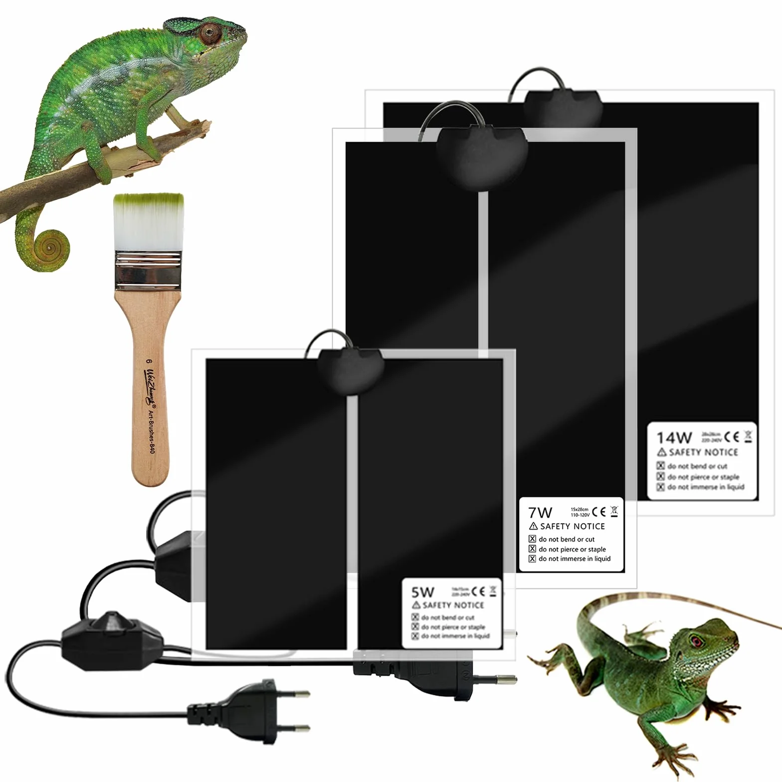 Tapis chauffant terrarium reptile étanche 7W 0-35°C