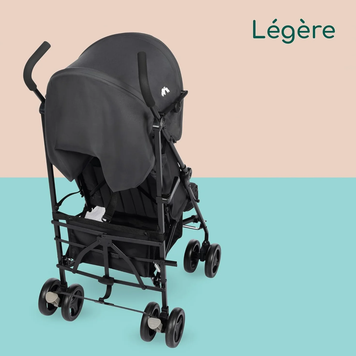 Bebeconfort Rainbow Poussette Canne Multipositions Compacte Légère 6 mois à 4 ans 22 kg Mineral Graphite