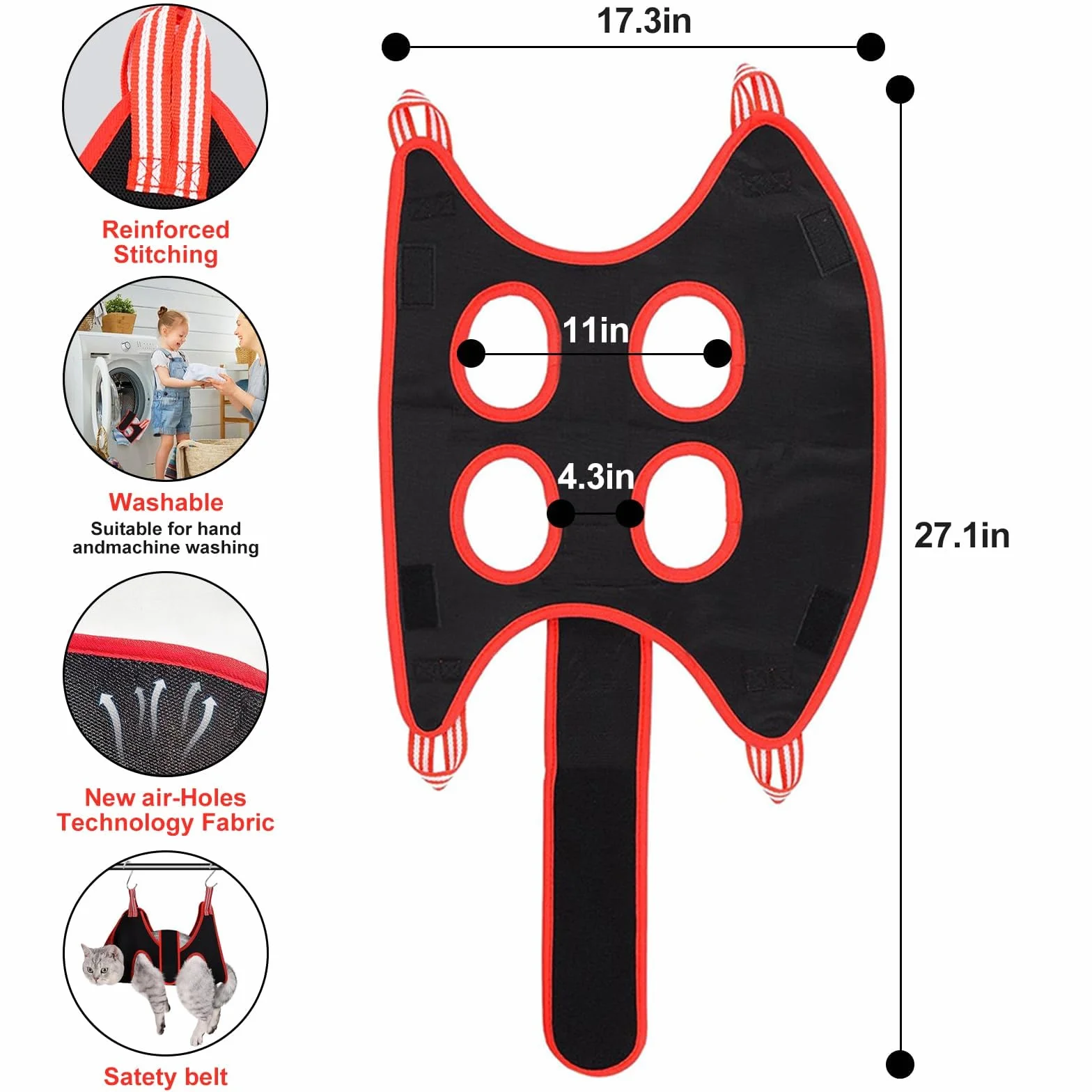 Hamac de Toilettage pour Chien, Kit avec Sangles, Limes à Ongles et Coupe-Ongles