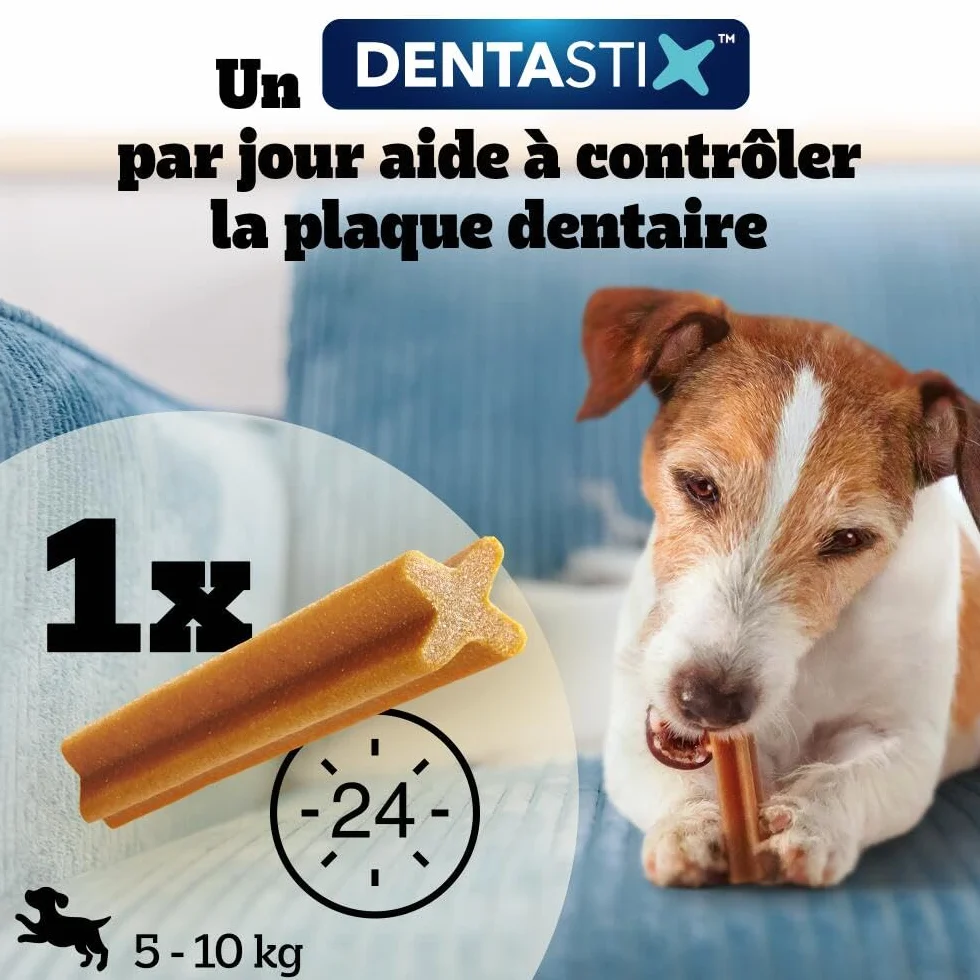 PEDIGREE DENTASTIX 56 Bâtonnets à Mâcher pour Petits Chiens 5-10kg, Saveur Poulet et Bœuf
