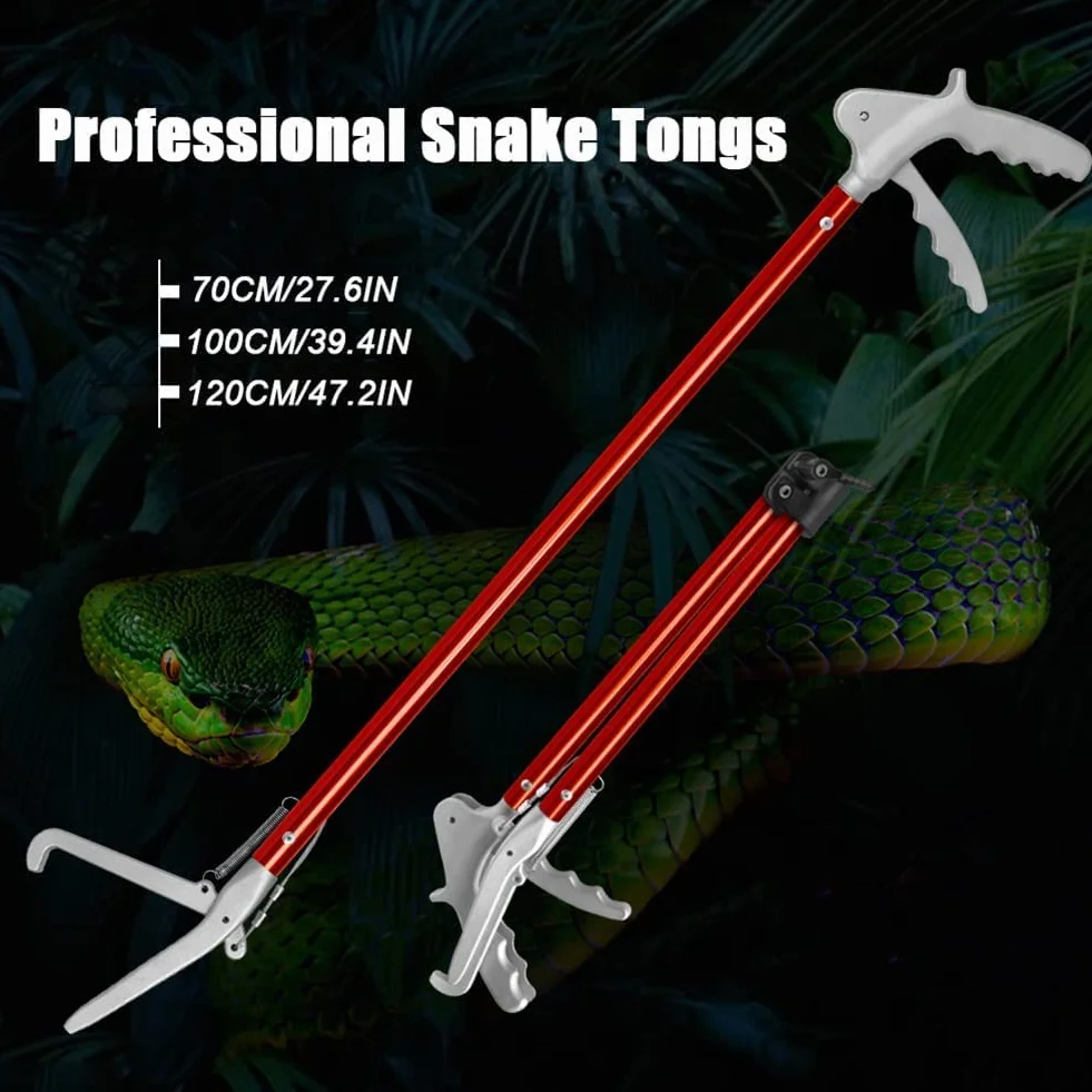 Pince à serpent professionnelle pliable 100 cm pour reptiles
