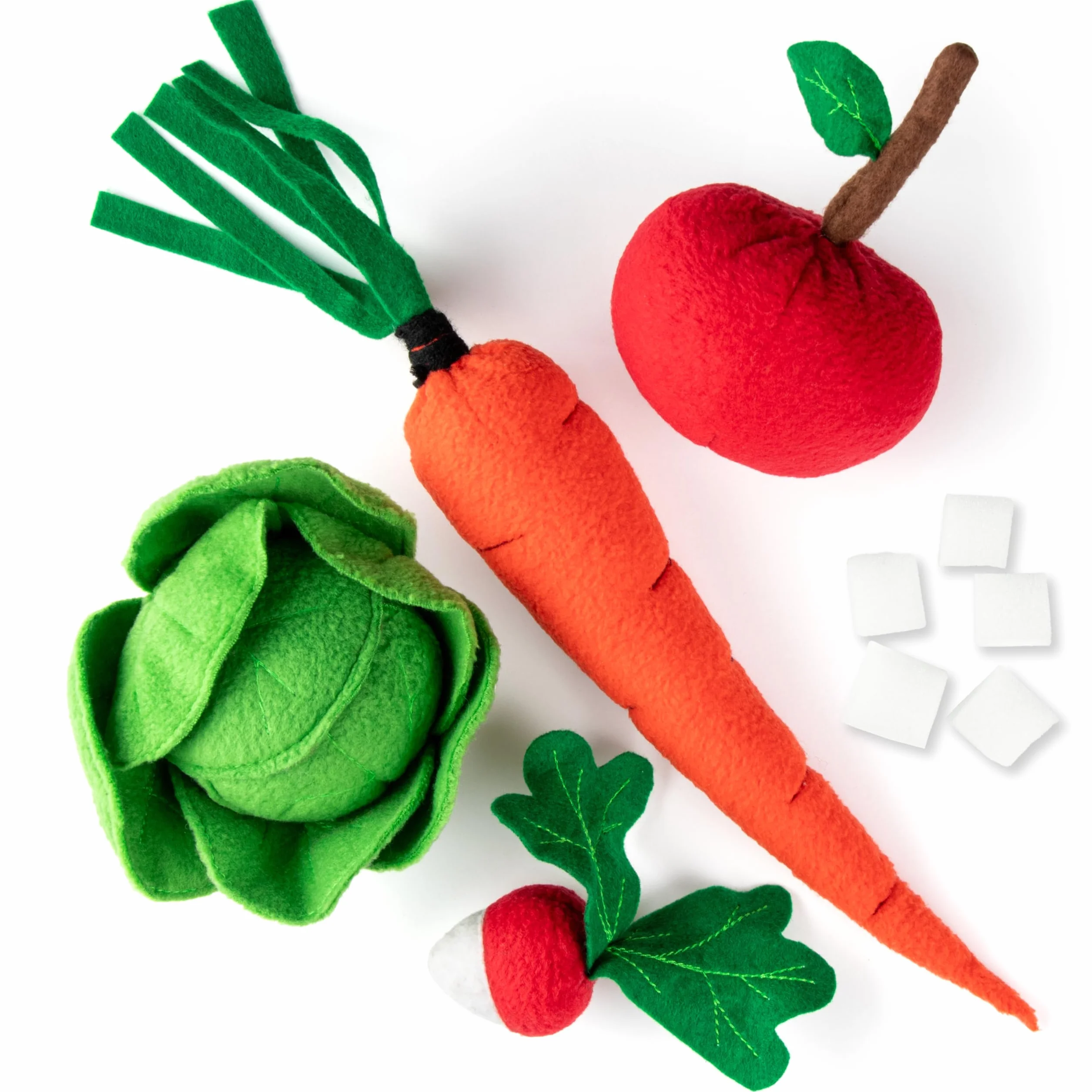 SKIPPI Friandises pour Hobby Horse, Grand Ensemble Peluche Fruits et Légumes et Sucre en Morceaux