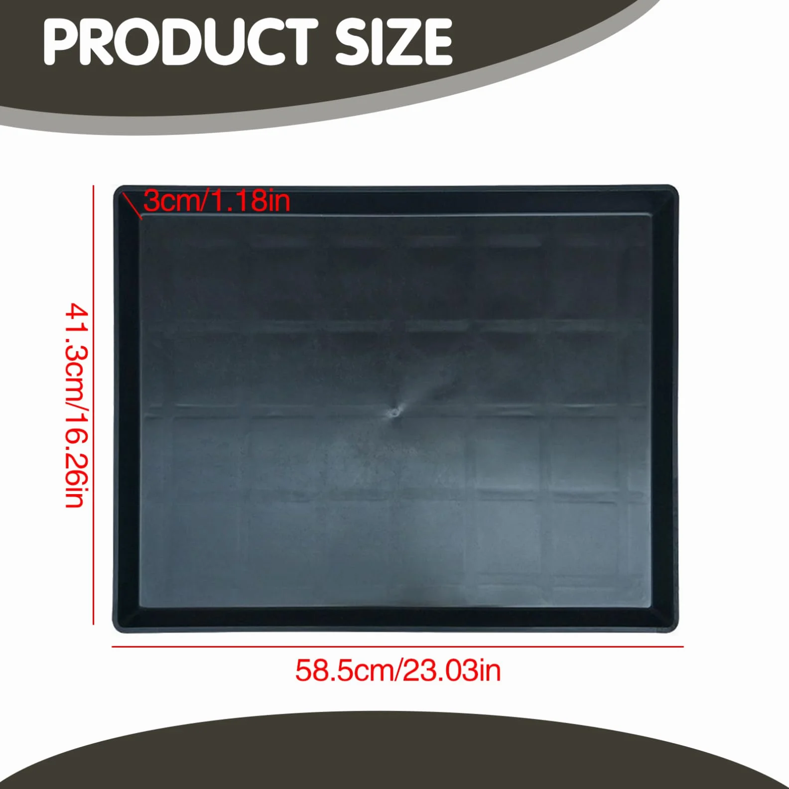Jorzer Plate de Caisse de Chien Black Remplacement Poule Base en Plastique Plateau pour Cage Cage pour Chiens Nettoyage pour Cages pour Animaux Cates Chénlelles Chiens 23, 03 x 16, 26 x 1, 18 Pouce