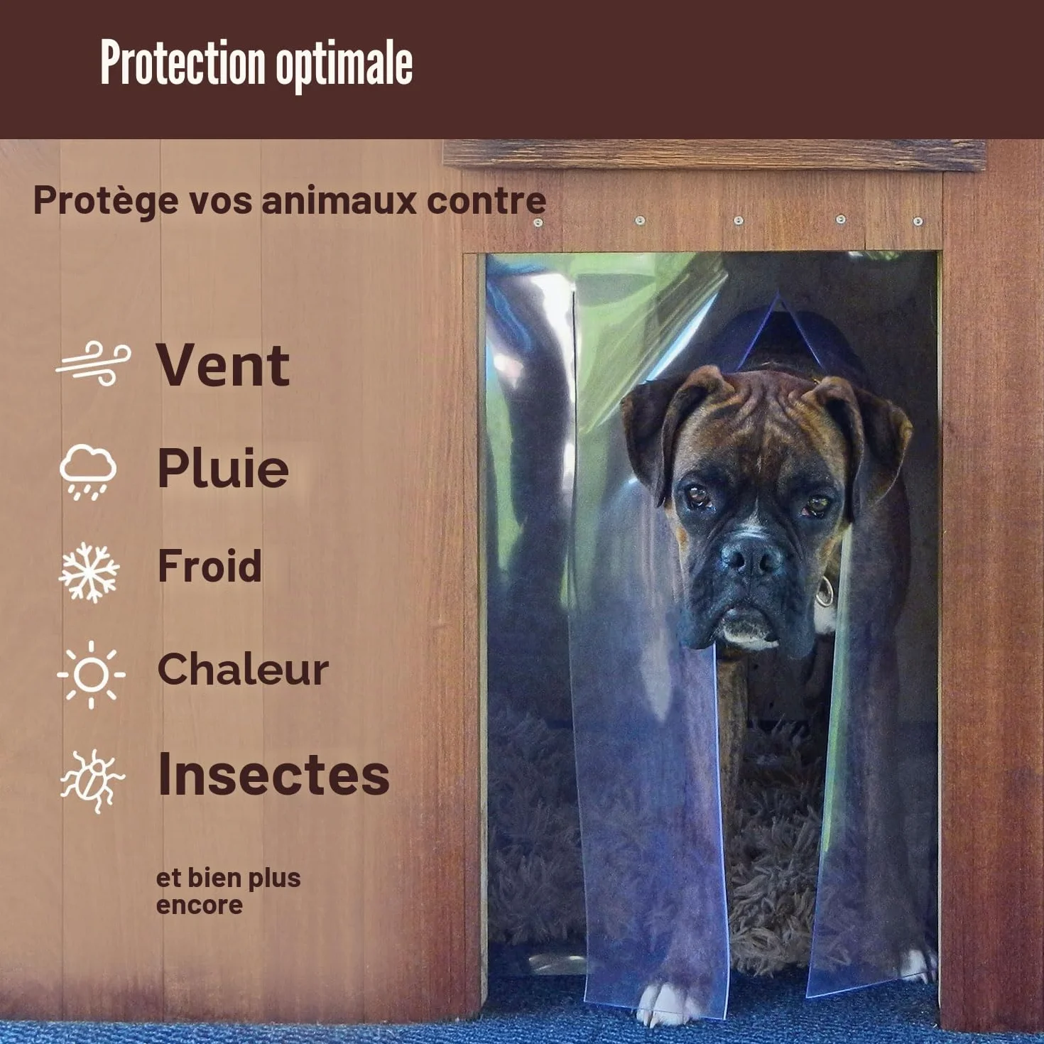 Zettl GmbH Rideau à lamelles en PVC pour Petits Animaux LxH 40x60cm
