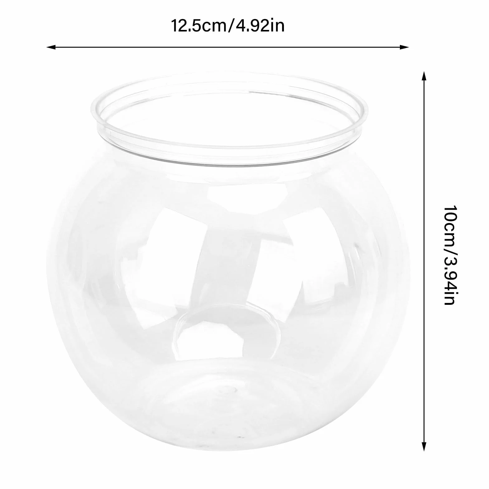 Plastique Poisson Bol Tambour Aquarium Rond Transparent Betta Poisson Rouge Mini Décoration