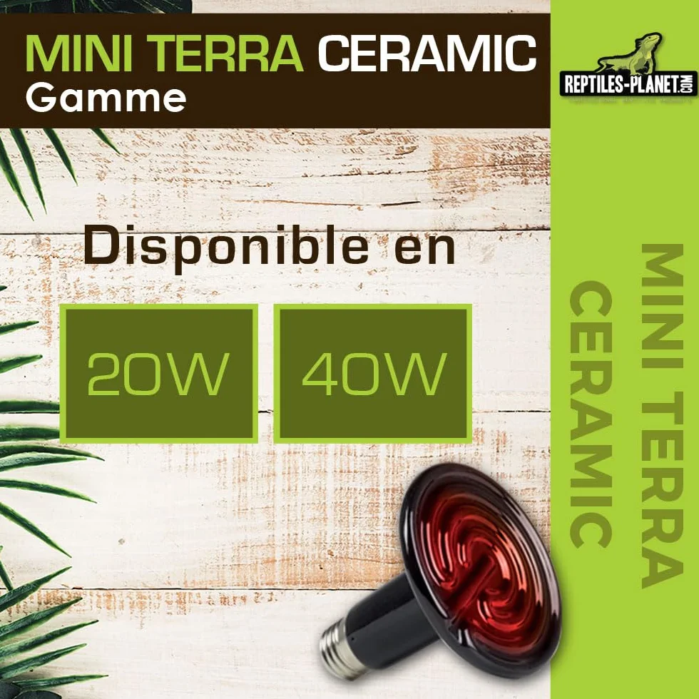 Ampoule Chauffante pour Reptiles Reptiles Planet Mini Terra Ceramic 20 W