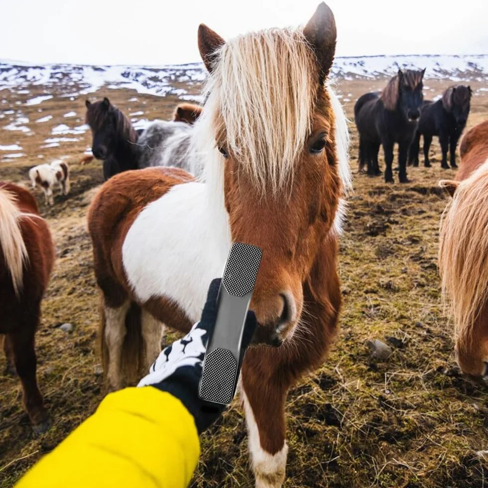 LATRAT Brosse pour Chevaux 6 en 1 en Caoutchouc, Élimination des Poils Lâches, Toiletteur pour Chevaux et Animaux Domestiques, Peigne de Massage pour Chien