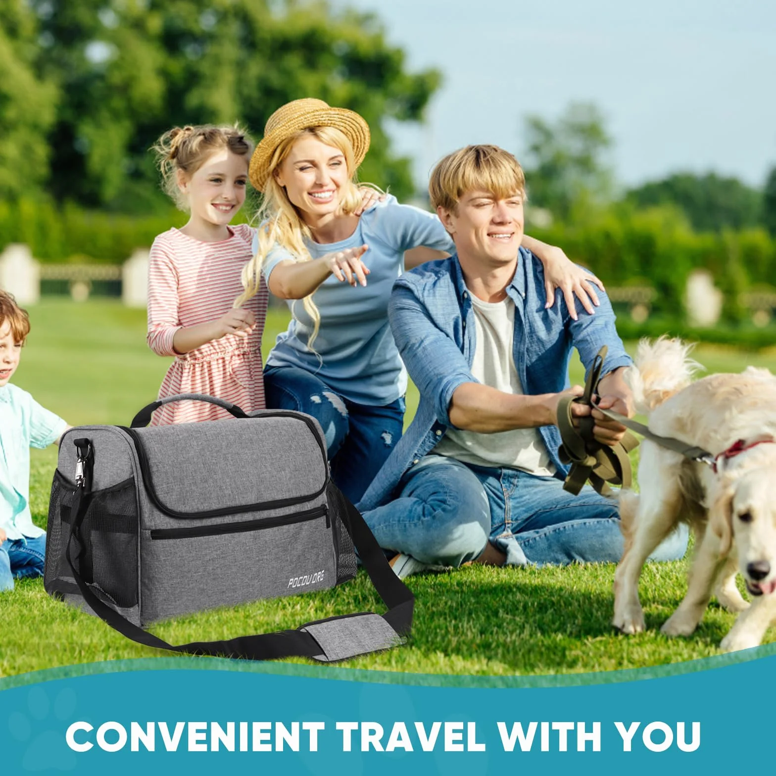 Sac de Transport pour Fournitures de toilettage pour Animaux de Compagnie – Compatible avec l'aspirateur de toilettage Oneisall/Neabot, Grande capacité – Sac Uniquement (Gris)