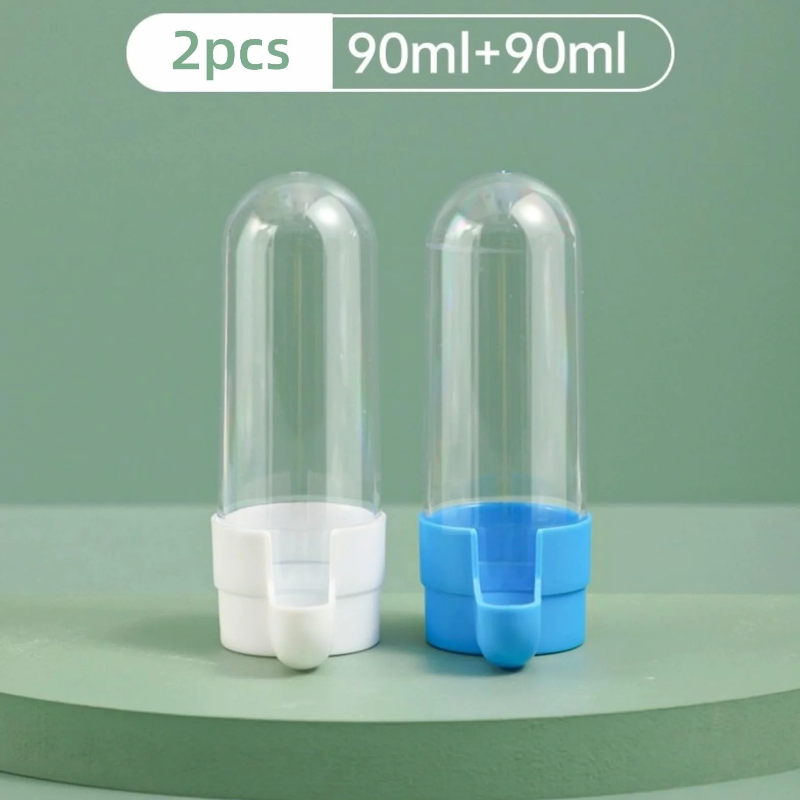 Abreuvoir Automatique pour Oiseaux 2 Pièces 90 ML Blanc