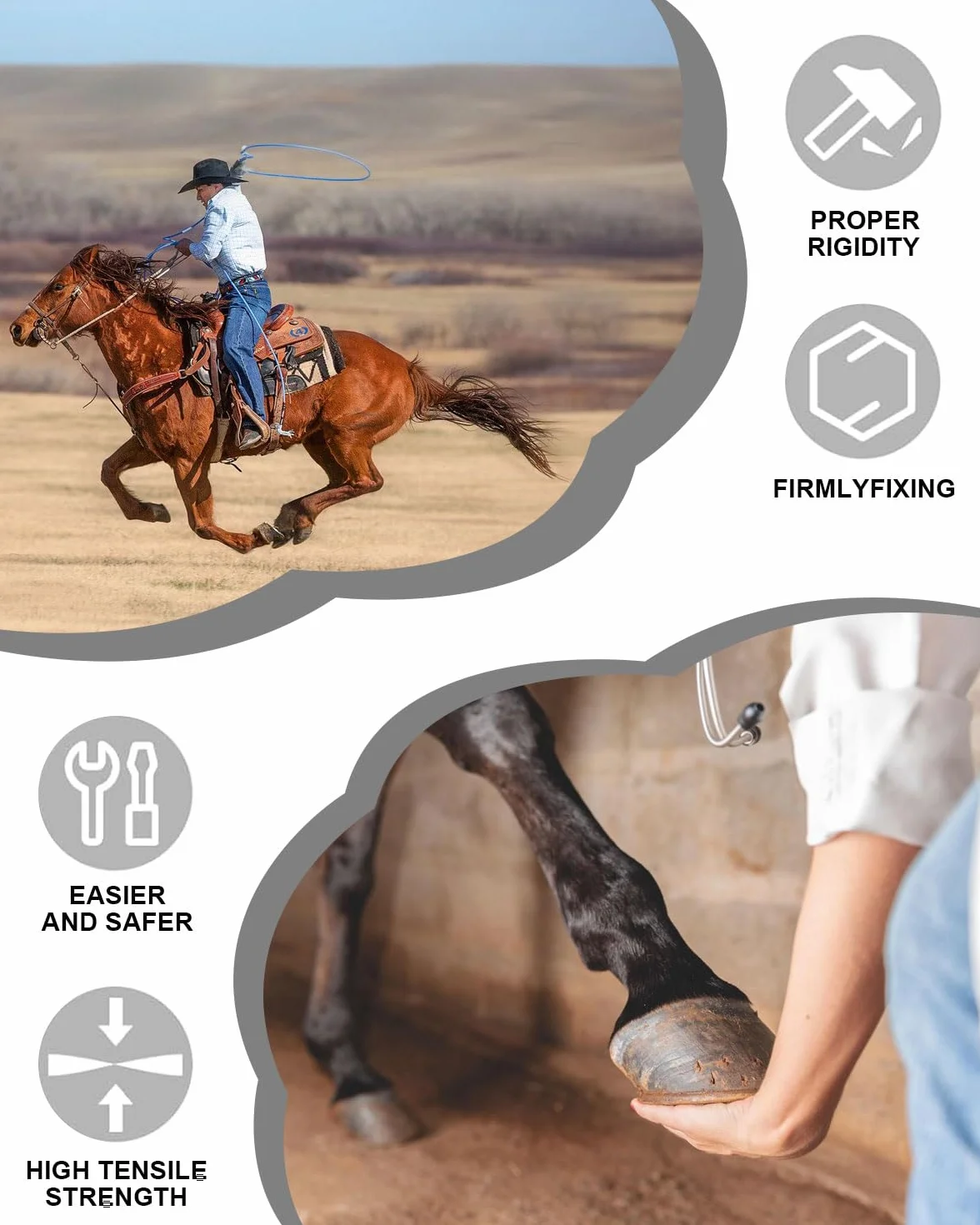 Clous Fer Cheval Acier Stable Horseshoe Nail Outil équipement Cheval Fabrication Traction Chaussure Paume Sabot