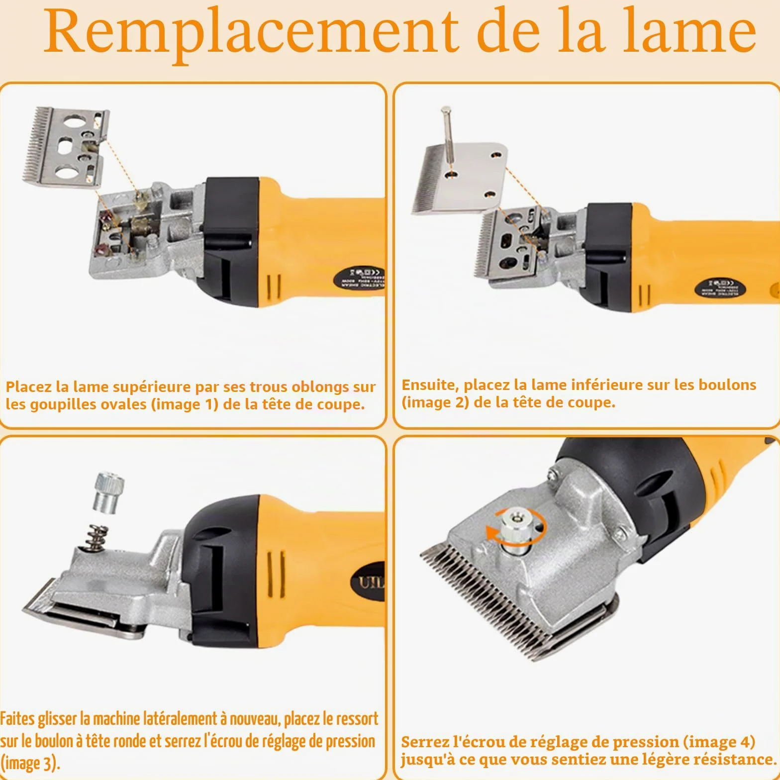 Tondeuse électrique pour chevaux 690 W | Tondeuse professionnelle pour moutons, alpagas, chèvres, animaux domestiques et animaux d'élevage