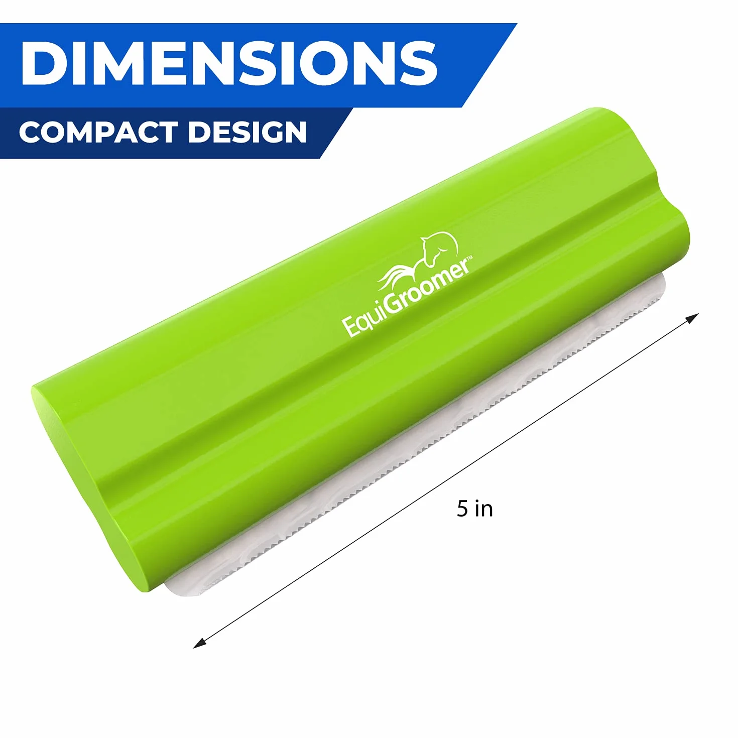 EquiGroomer EasyGroomer Brosse de toilettage pour chiens et chats, outil sous-poil, élimine saletés et poils morts, Vert citron
