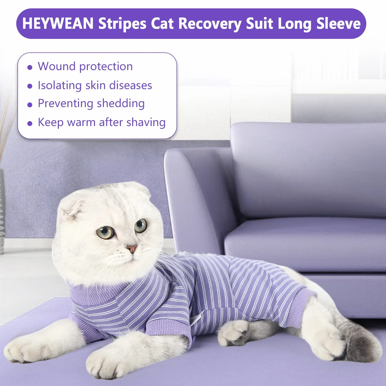 Gilet de récupération pour chat après chirurgie - Alternative à la collerette