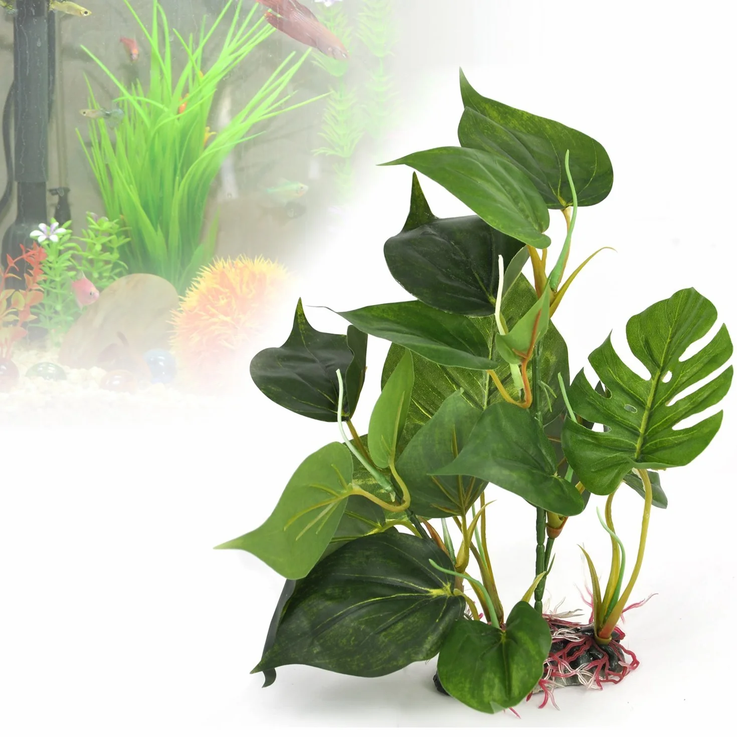 Plante d'Aquarium Artificielle 20 cm Décoration Accueil