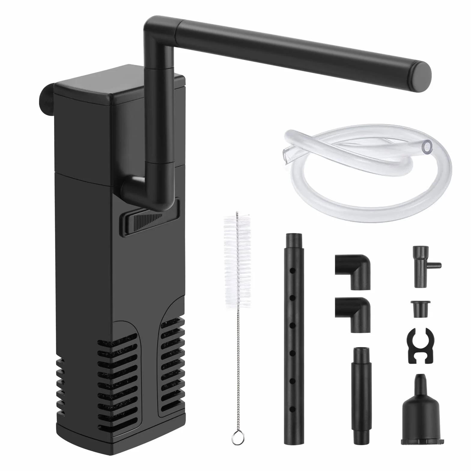 Flintronic Filtre Intérieur Aquarium 4W 300L/H Pompe pour Aquarium 60L