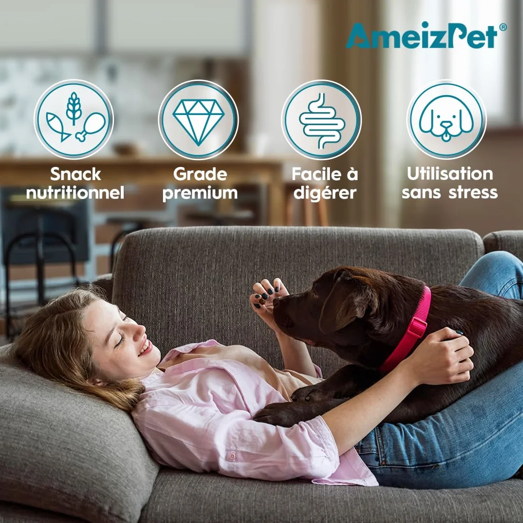 AmeizPet Friandises Contre Les Démangeaisons pour Chiens, Immunité et Pelage, 30 Pièces