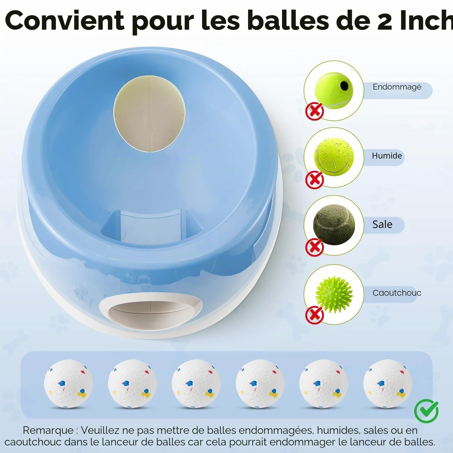 Lanceur De Balle pour Chien,3 Niveaux Distance,avec 6 Balles De Tennis | Rechargeable, Lanceur De Balle Automatique pour Intétieur &Extérieur