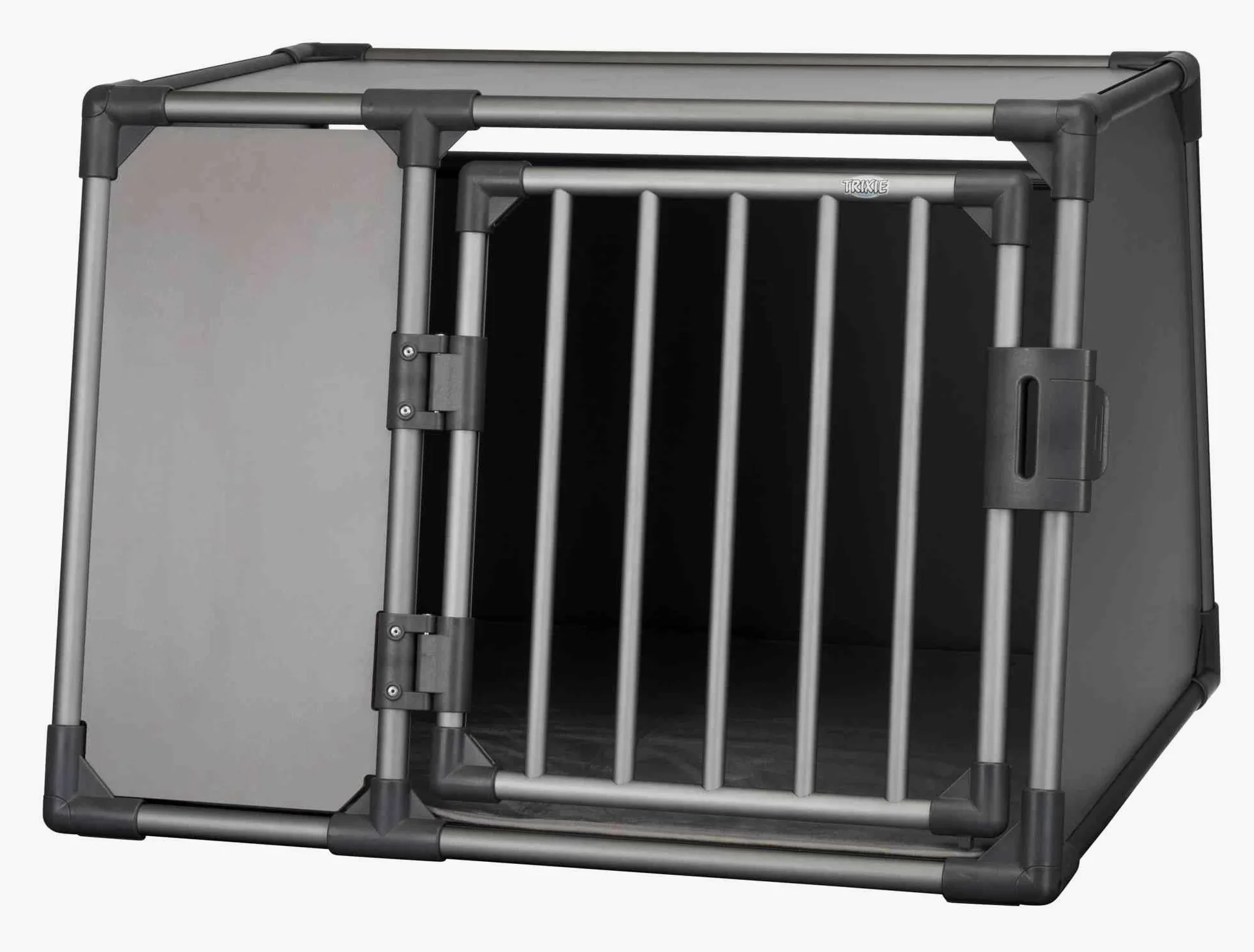 TRIXIE Caisse Aluminium graphite pour chien – M–L: 61 × 65 × 86 cm