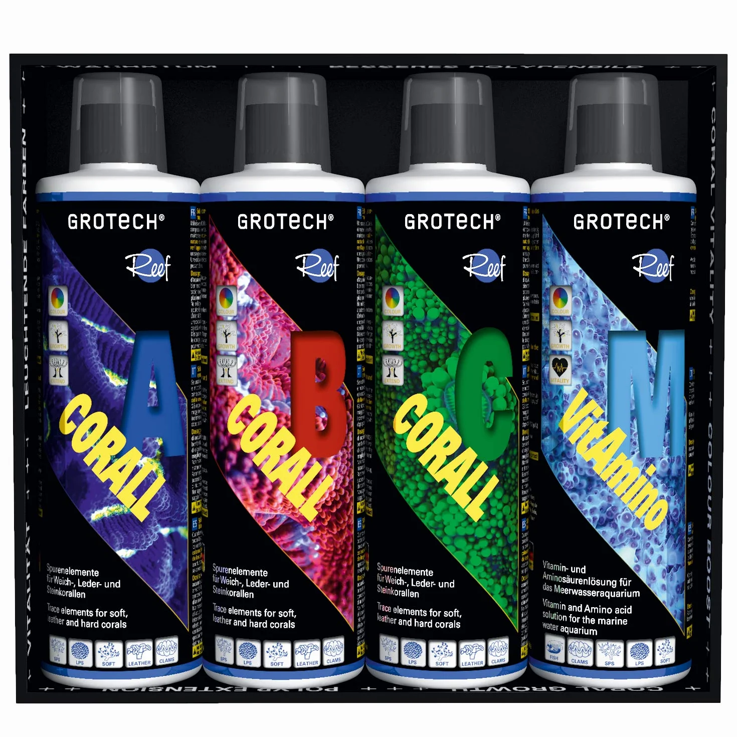Grotech Coral Care Set Corall A B C VitAmino M 500ml