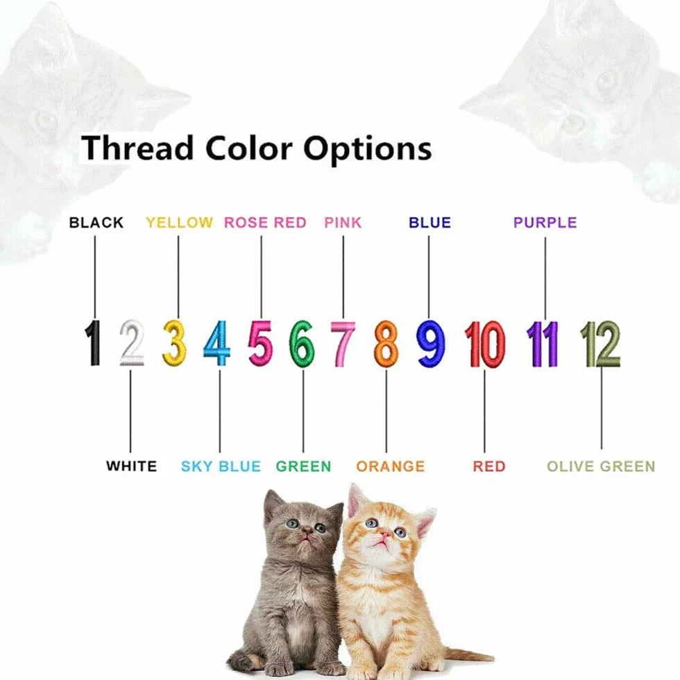 Collier personnalisé pour chat avec cloche et boucle de sécurité, nom brodé