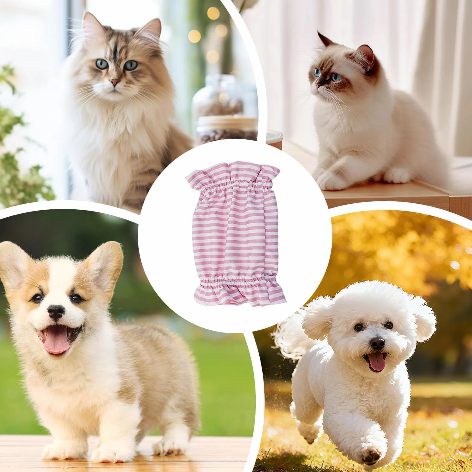 Protège Oreilles Chien - Snood Respirant | Cache-Oreilles pour Animaux | Protection Oreilles Bain Toilage Repas Extérieur Voyage Jardin Plage Parc Bleu Élastique Confortable Lavable