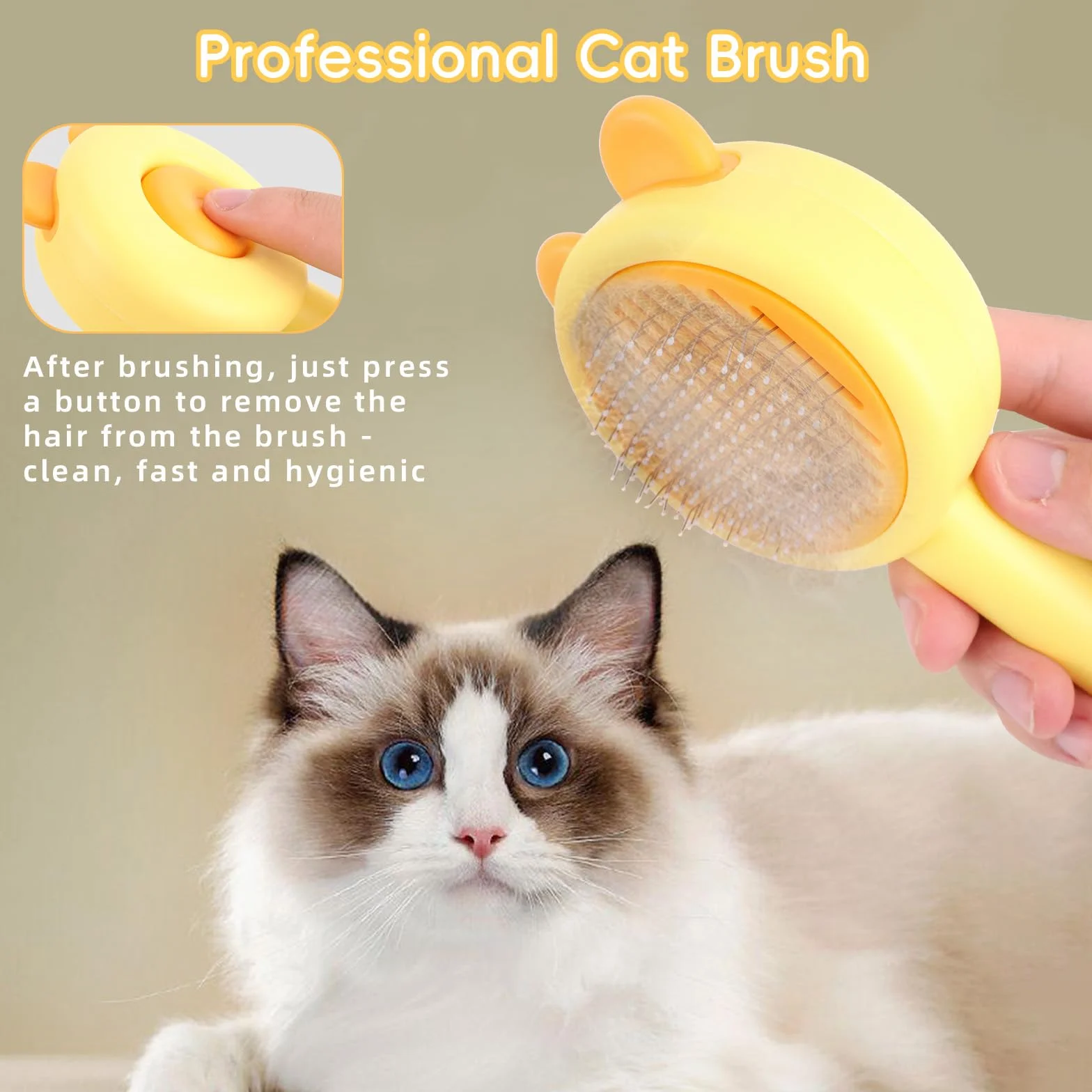 Brosses pour chat lot de 2, design doux, élimine poils morts