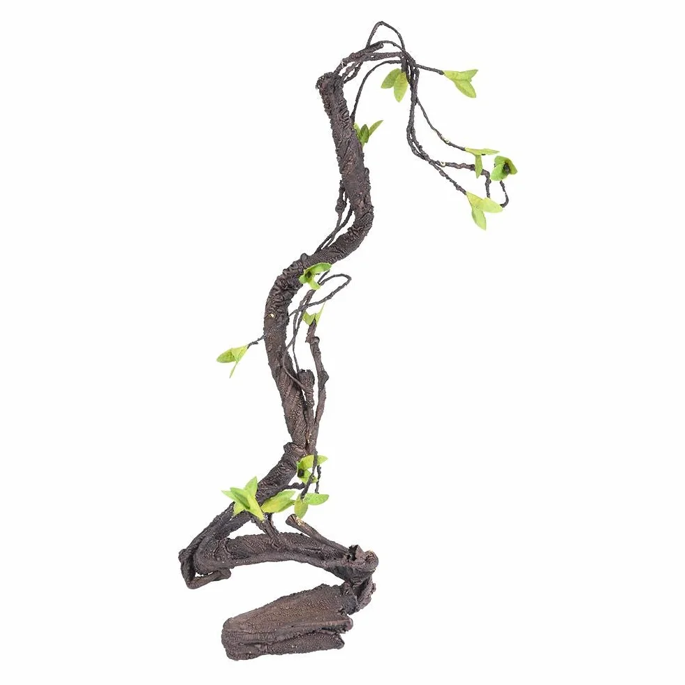 Vignes de Reptiles Grimpeur Artificiel Jungle Forest Bend Habitat pour Animaux de Compagnie Décor pour Serpents Grenouilles lézards(S)