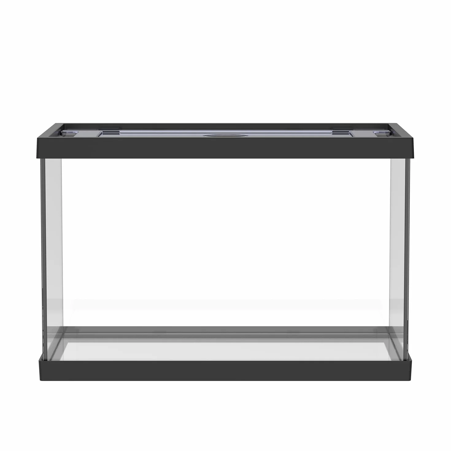 AQPET One Mini Aquarium en Verre Noir 20 litres - Aquarium Complet avec Filtre intérieur, Sable, Plante décorative et Fond - 36 x 22 x 26 cm