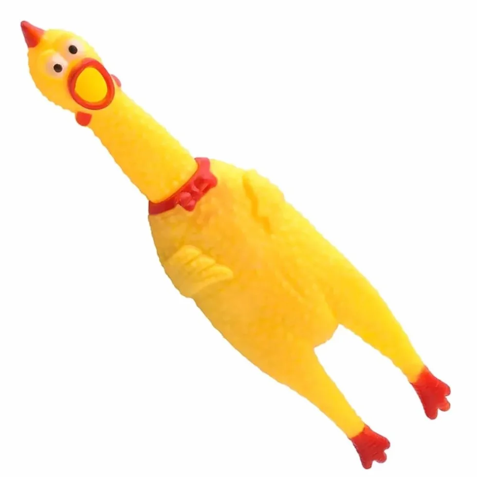 Jouet pour Chien Poulet Hurlant en Caoutchouc Décompression