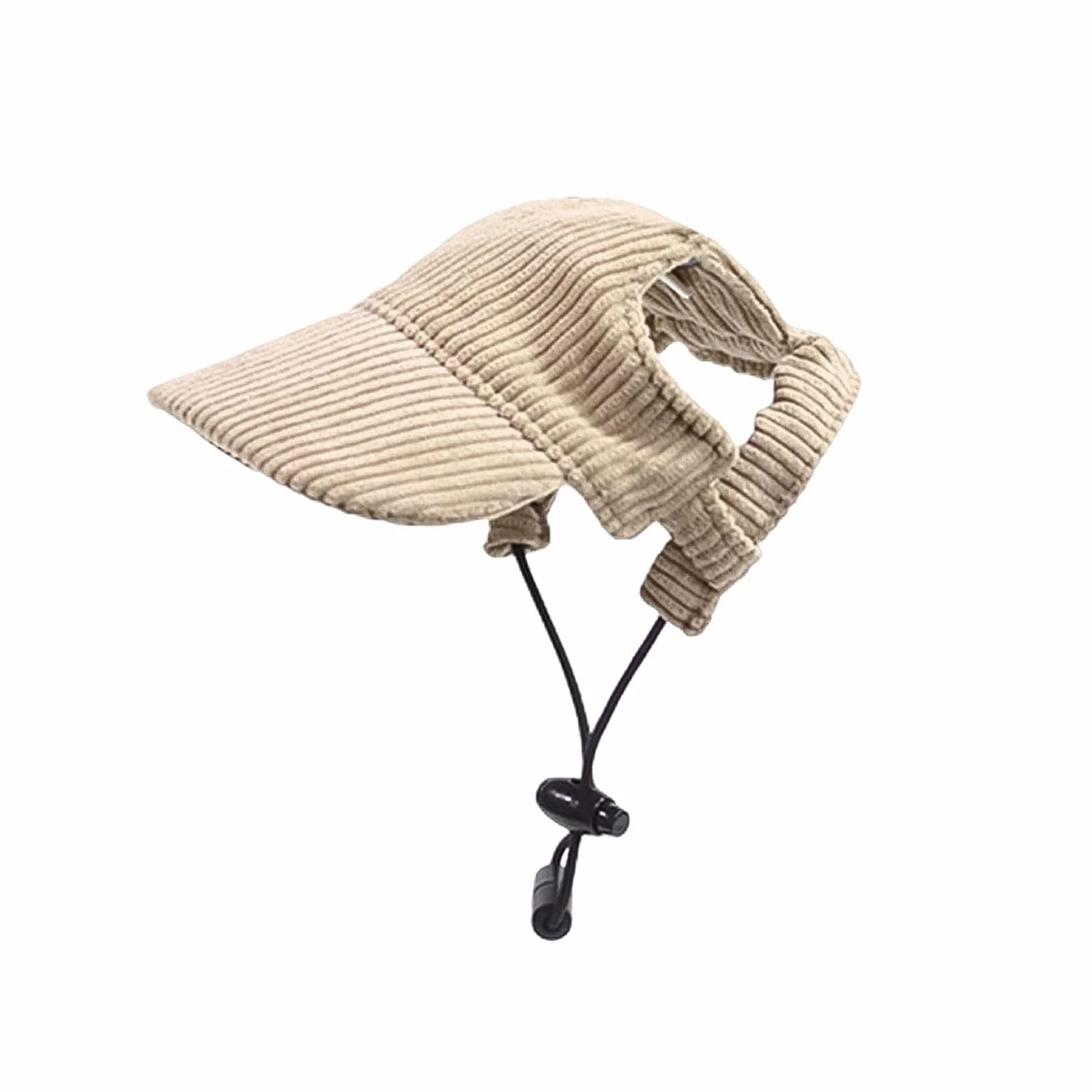 Casquette de baseball chien réglable protection solaire trous oreilles kaki taille XS