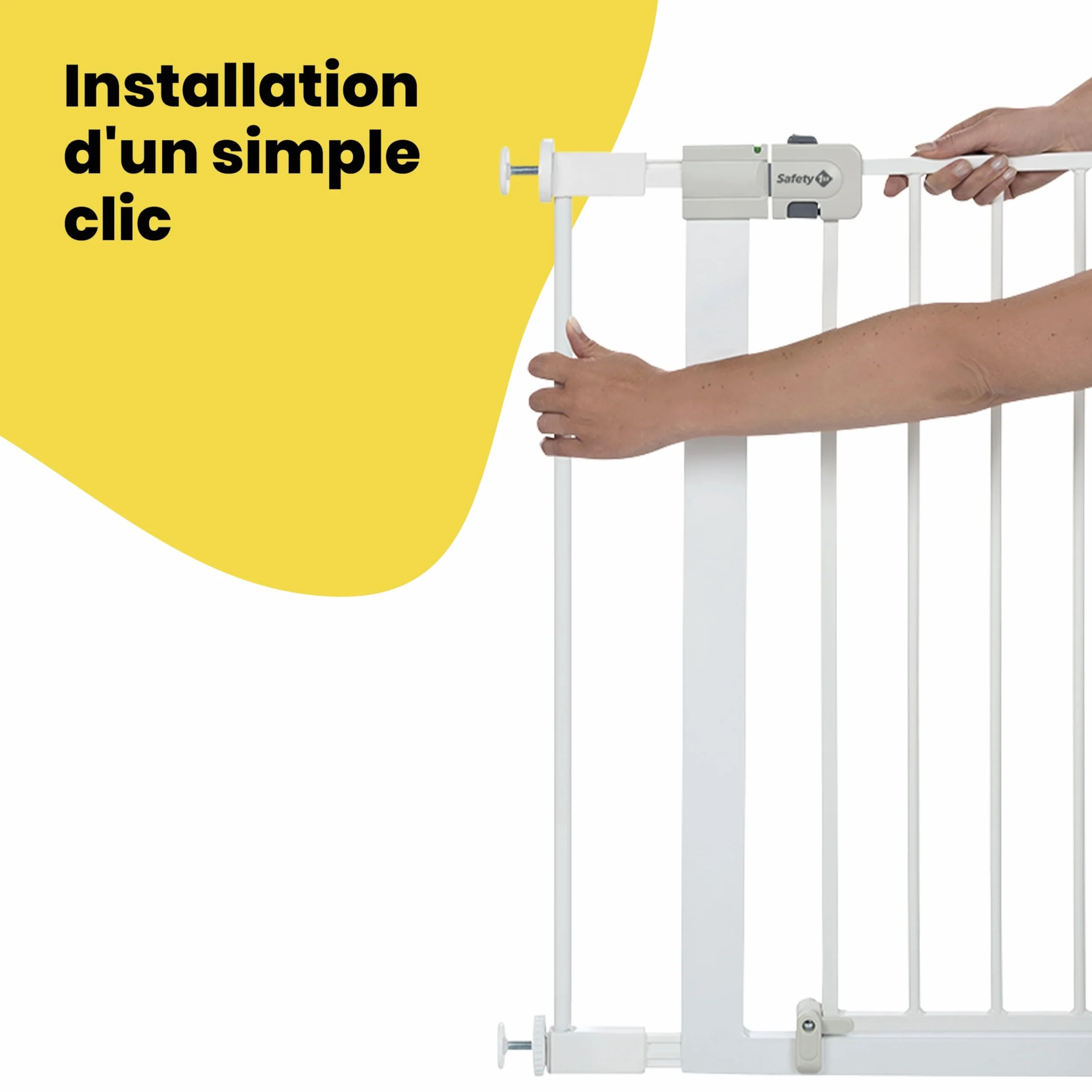Safety 1st Easy Close Metal Rallonge de barrière 7 cm Sans perçage Blanc