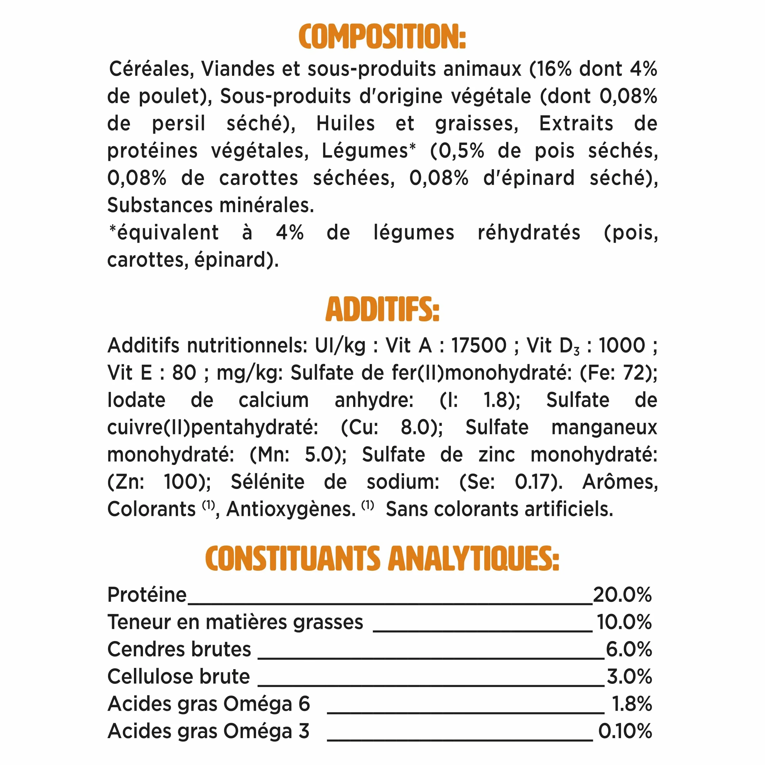 Croquettes Chien Adulte au Poulet & aux Légumes 12kg Sac