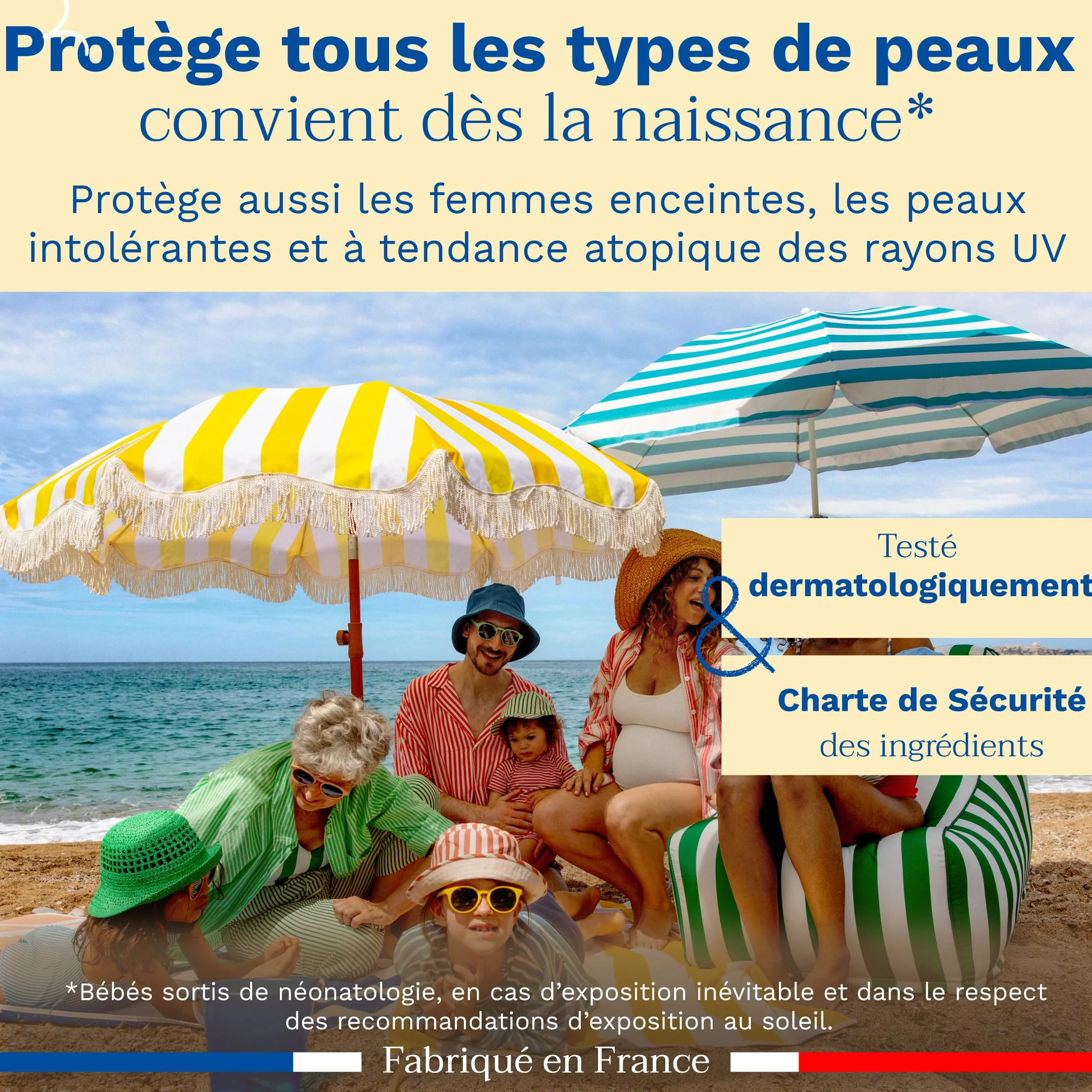 Mustela Lait Solaire SPF 50 Très Haute Protection Solaire Avocat Bio Sans Parfum Résiste à l'Eau Bébé Peaux Sensibles