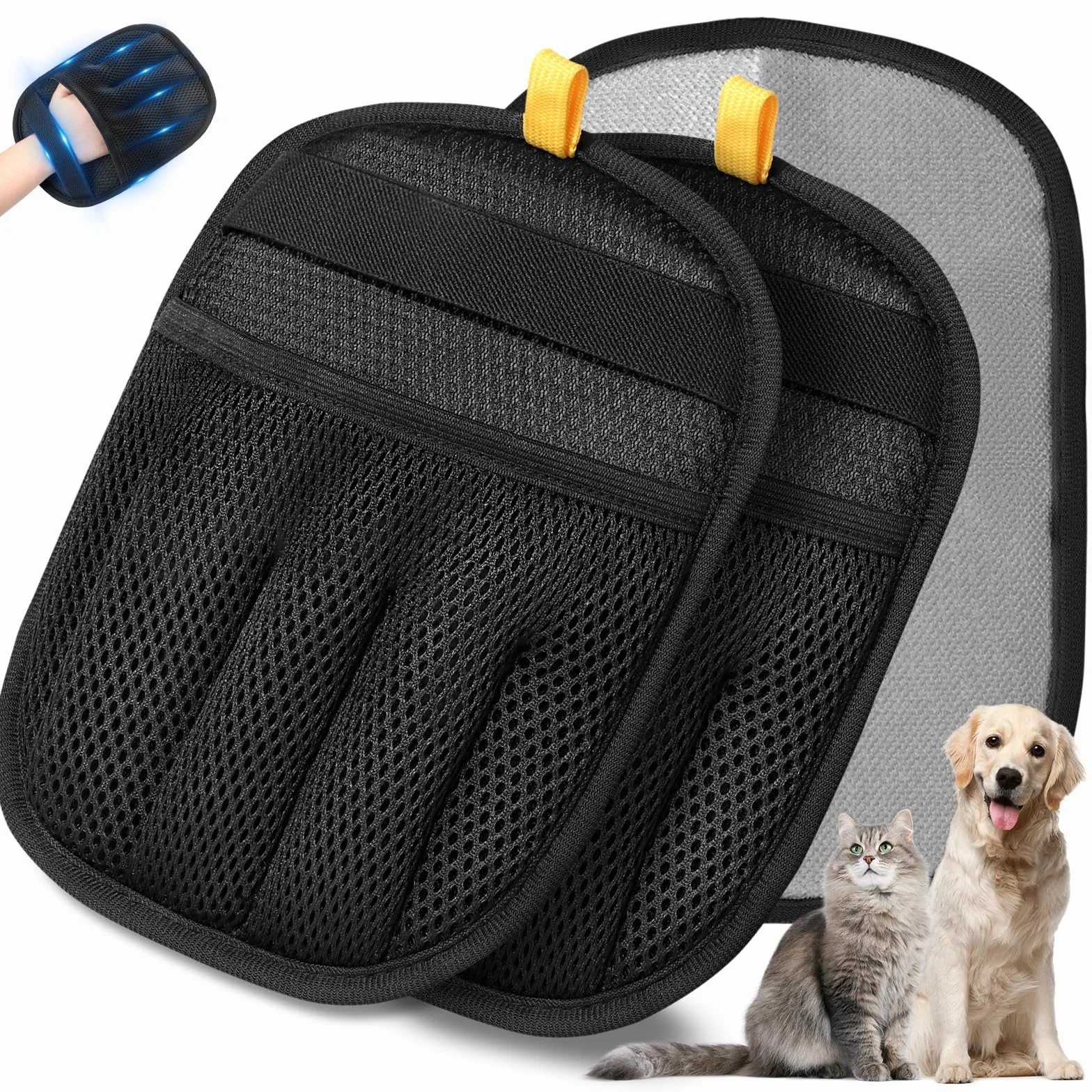 Zivacate Gant Anti Poils Animaux Réutilisable Électrostatique 2 Pièces