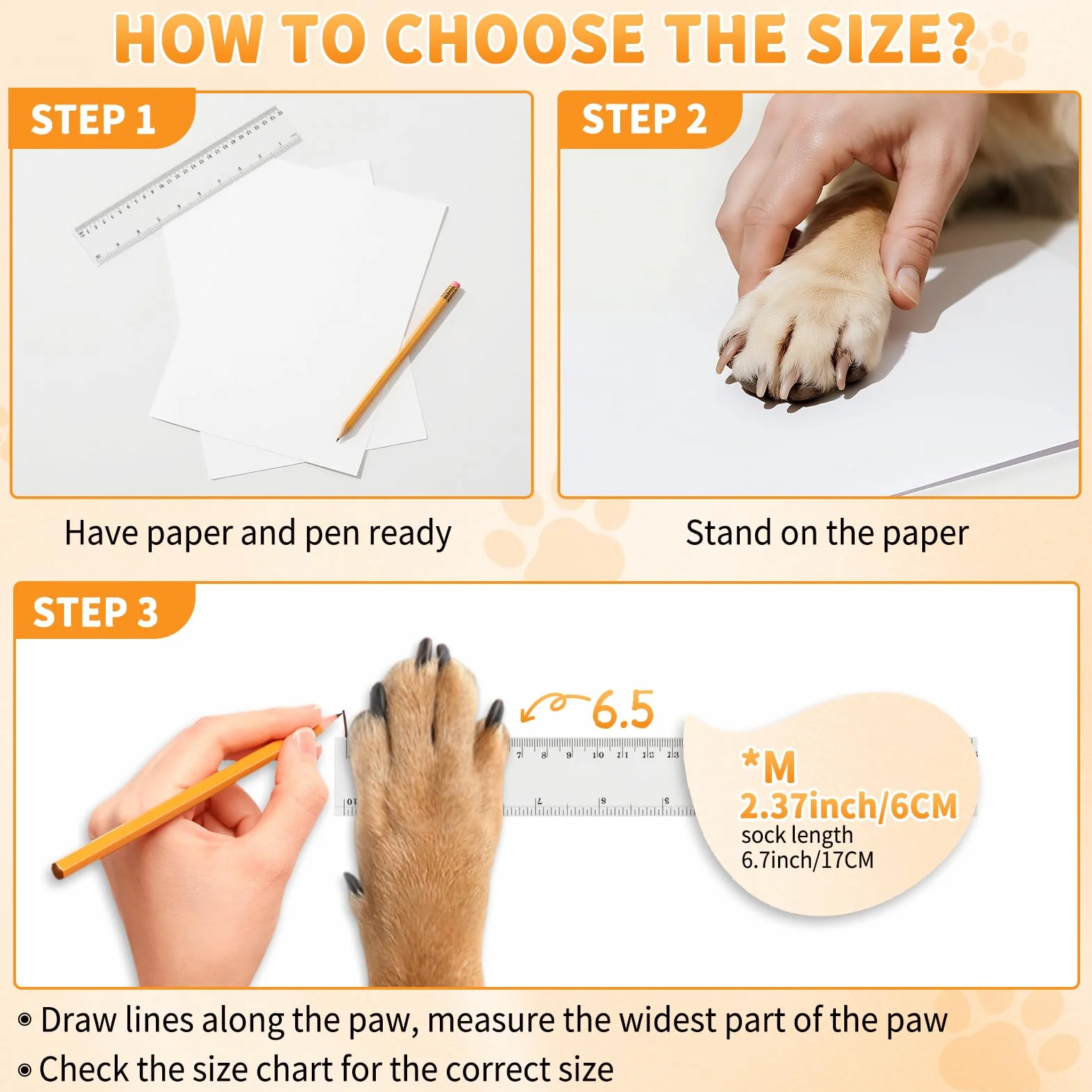 Kiiwah 2 Paires Chaussette Chien Antidérapantes Double Face, Anti-léchage Chaussettes Chien avec Fermeture Autocollant Réglable pour l'intérieur et l'extérieur