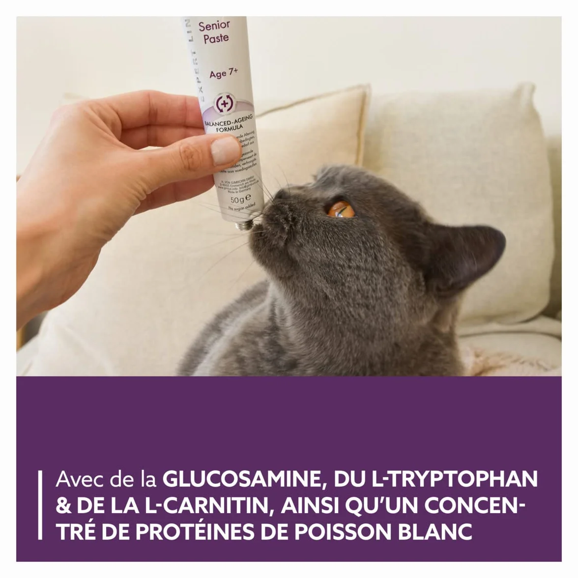 GimCat EXPERT LINE Pâte Senior Snack fonctionnel chats 7 ans 1 tube 50 g
