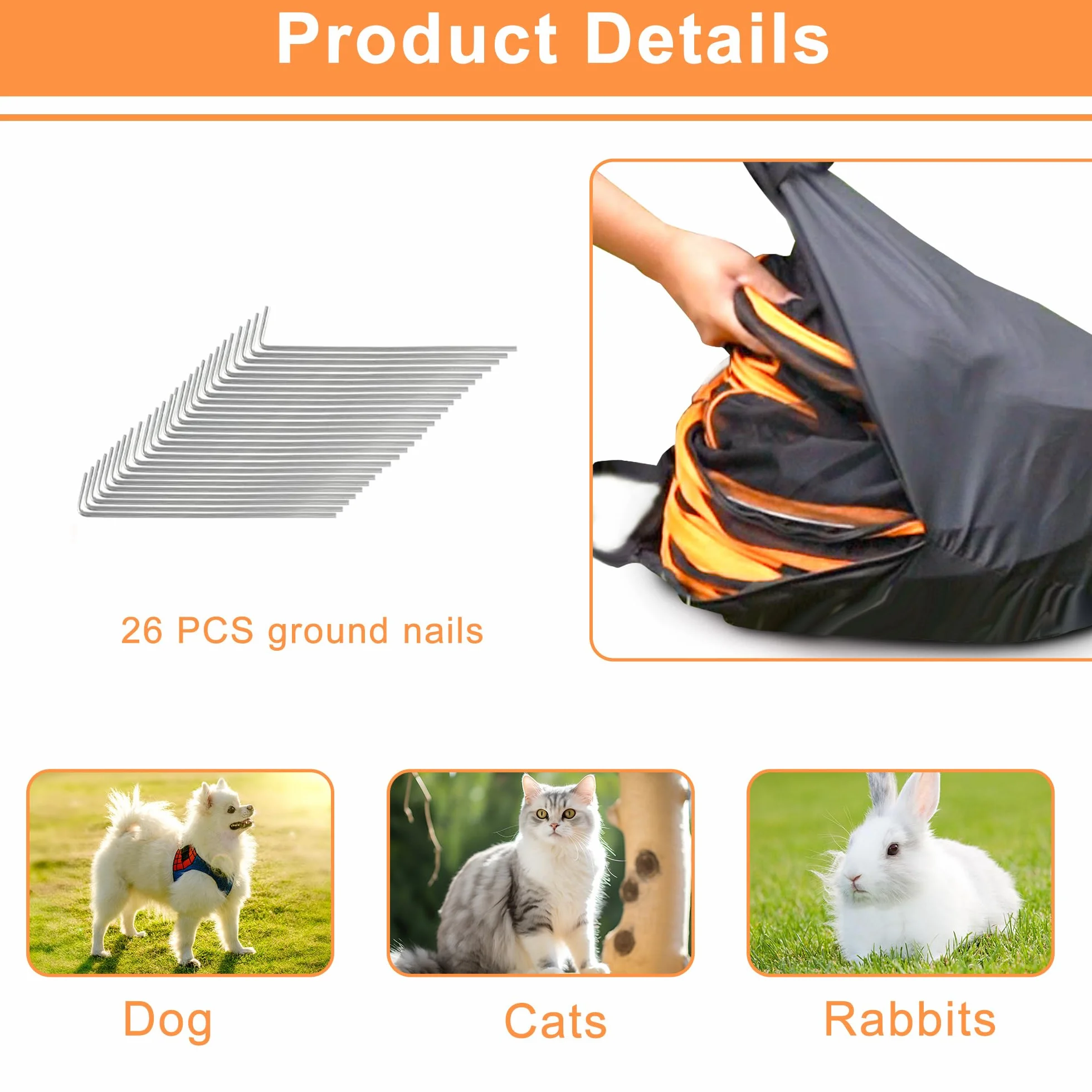 Parc d'extérieur pliable pour chat en maille avec tunnels 7 en 1