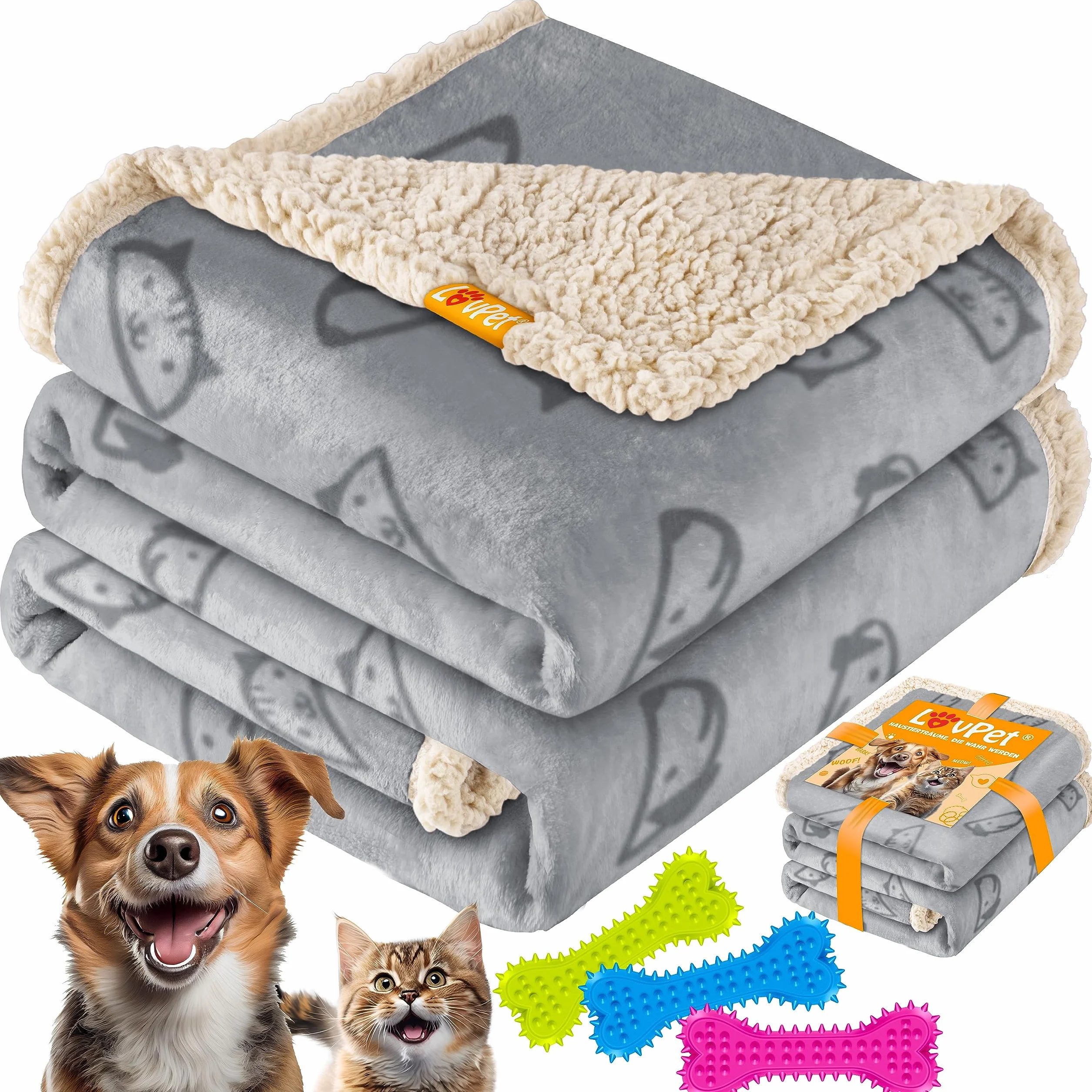 Lovpet Couverture imperméable pour Chiens 152 x 127 cm XL Lavable en Machine Polaire Sherpa