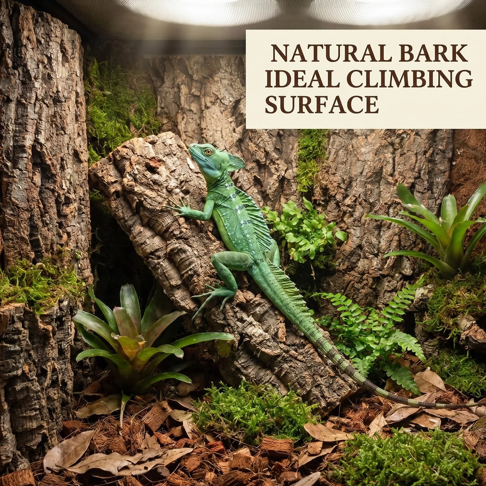 Panneau Arrière de Terrarium en Écorce de Liège Naturelle 30 x 20 cm pour Reptiles