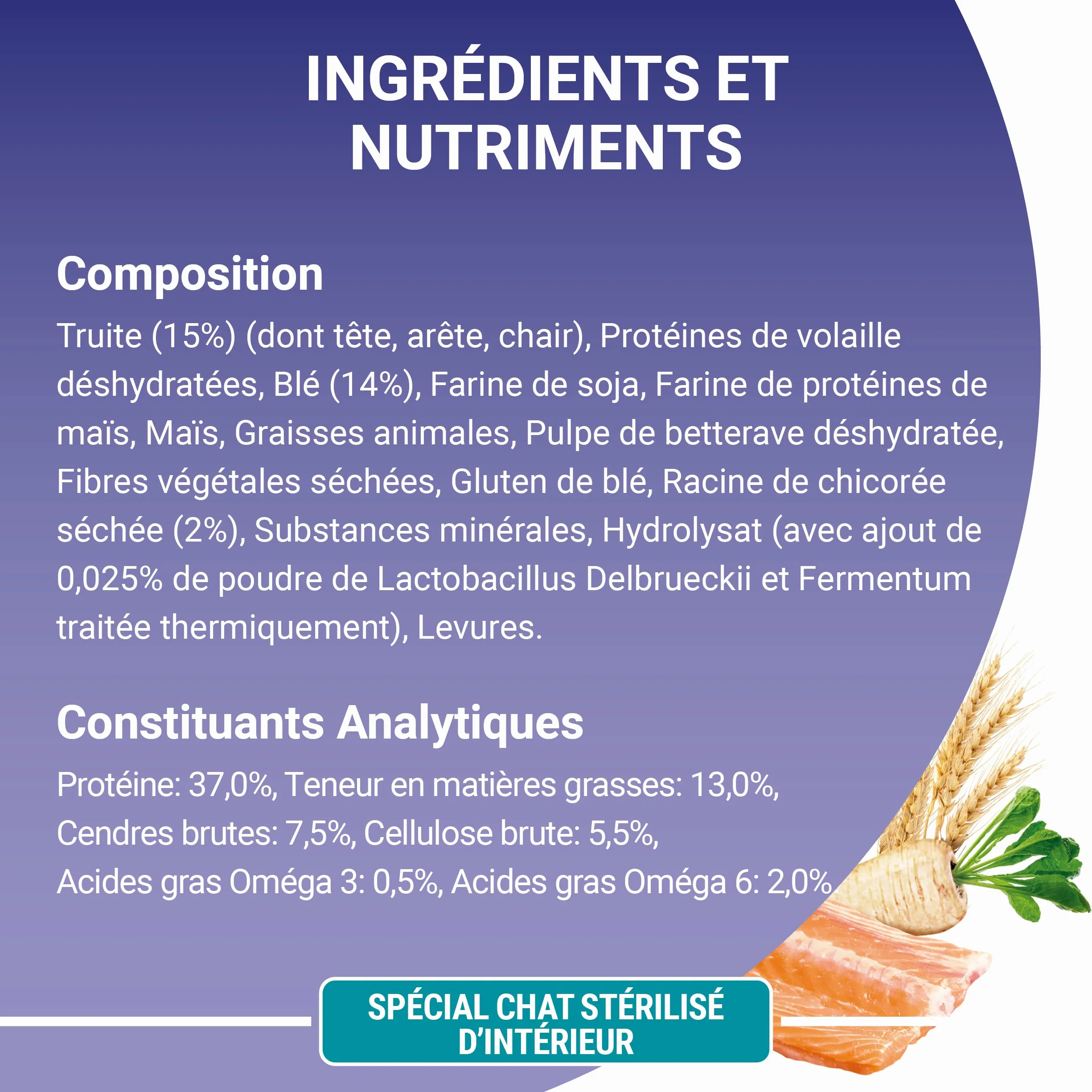 PURINA ONE BIFENSIS Croquettes Chat Stérilisé d'Intérieur Truite Aide contrôle poids système urinaire sain