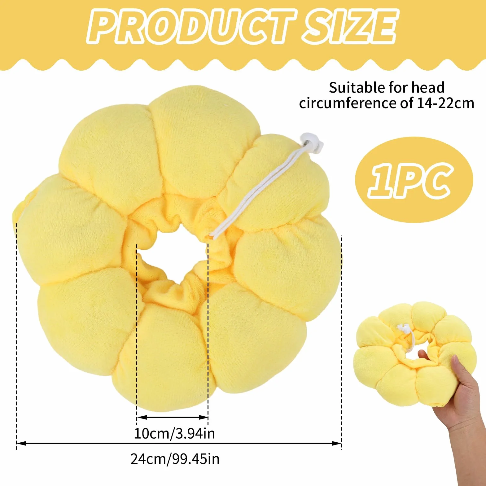 Collier de Protection Ajustable pour Chats en Coton Suédé Respirant, Anti-Léchage Chirurgie, Taille Réglable 14-22cm