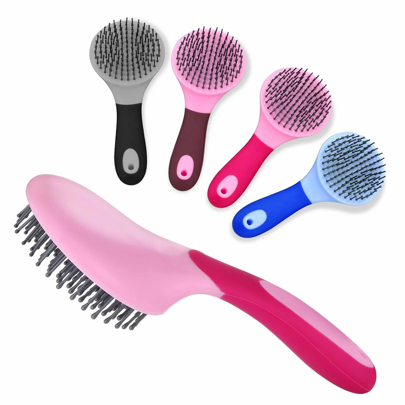 Brosse professionnelle pour crinière et queue, poignée humanisée, toilettage de cheval