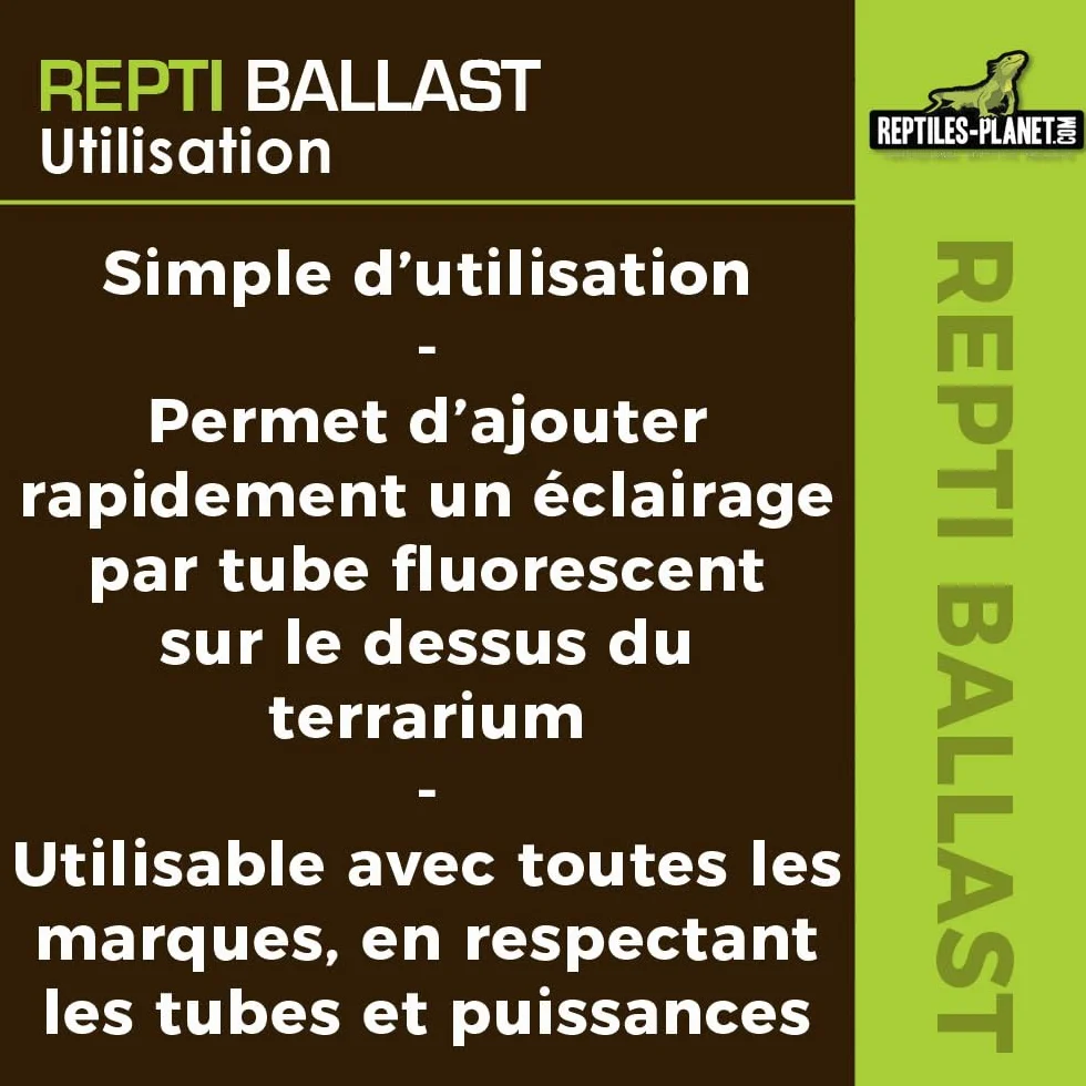 Reptiles Planet Repti Ballast Tube Fluorescent T5 39 W Noir