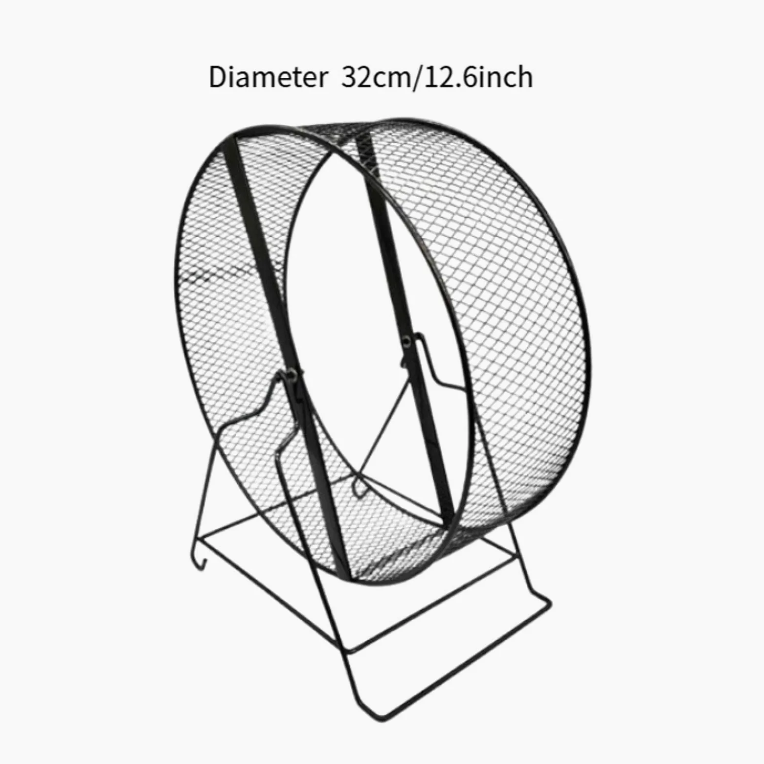Roue d'exercice pour Hamster Roue de Course Métal Support Stable Accessoire Cage Roue Silencieuse Adaptée Aux Souris Gerbilles Rats Usage Maison, 32cm