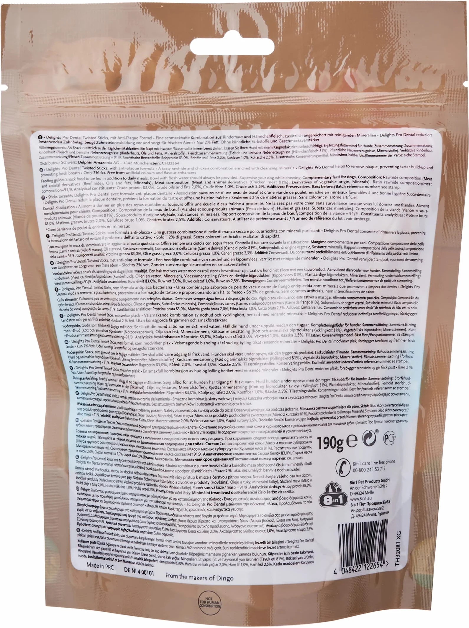 Delights Twisted Sticks Dental 8in1 Snack pour Chien 35 Pièces Set 5