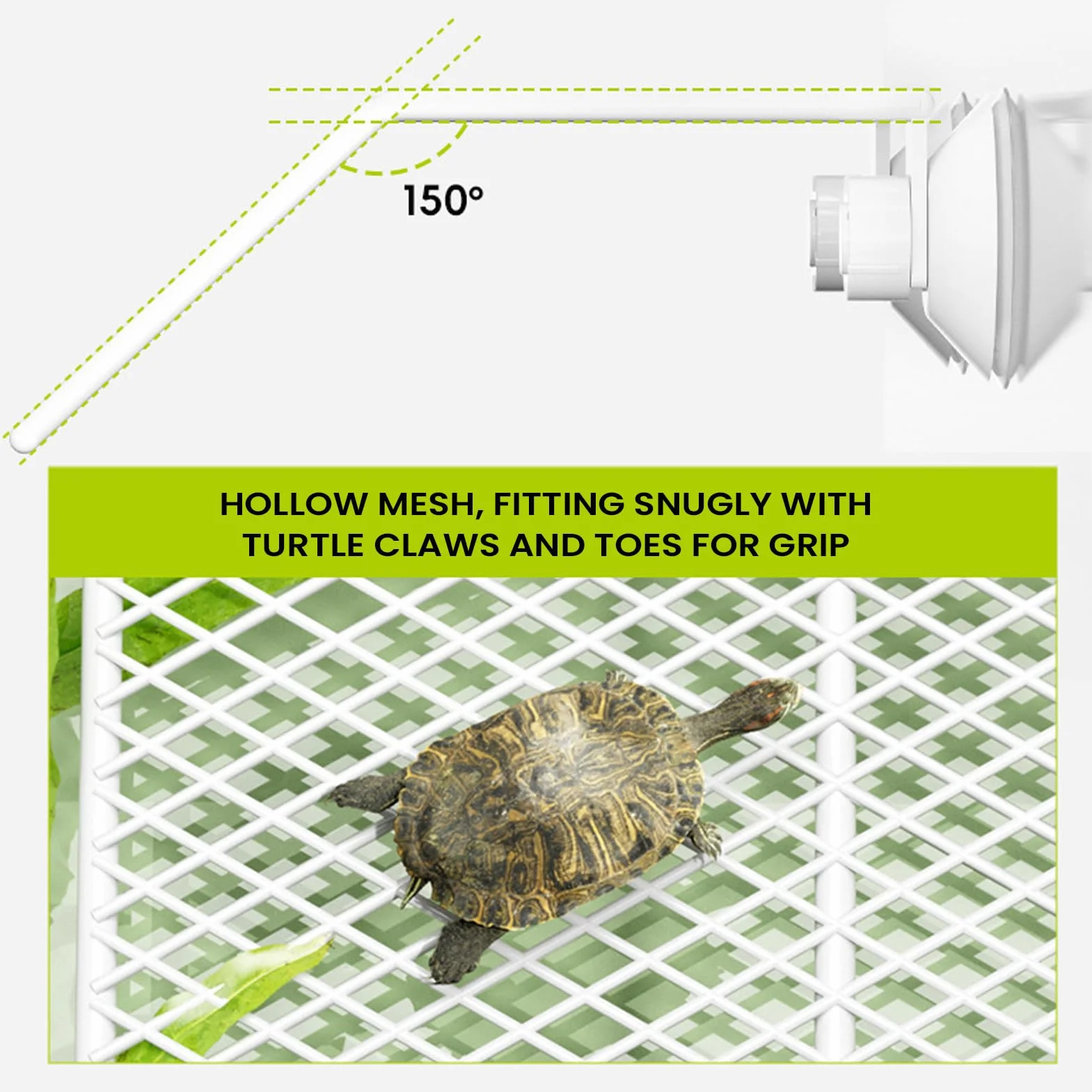 Plateforme de bain pour tortues avec support d'aspiration antidérapant, décoration de réservoir ventilé