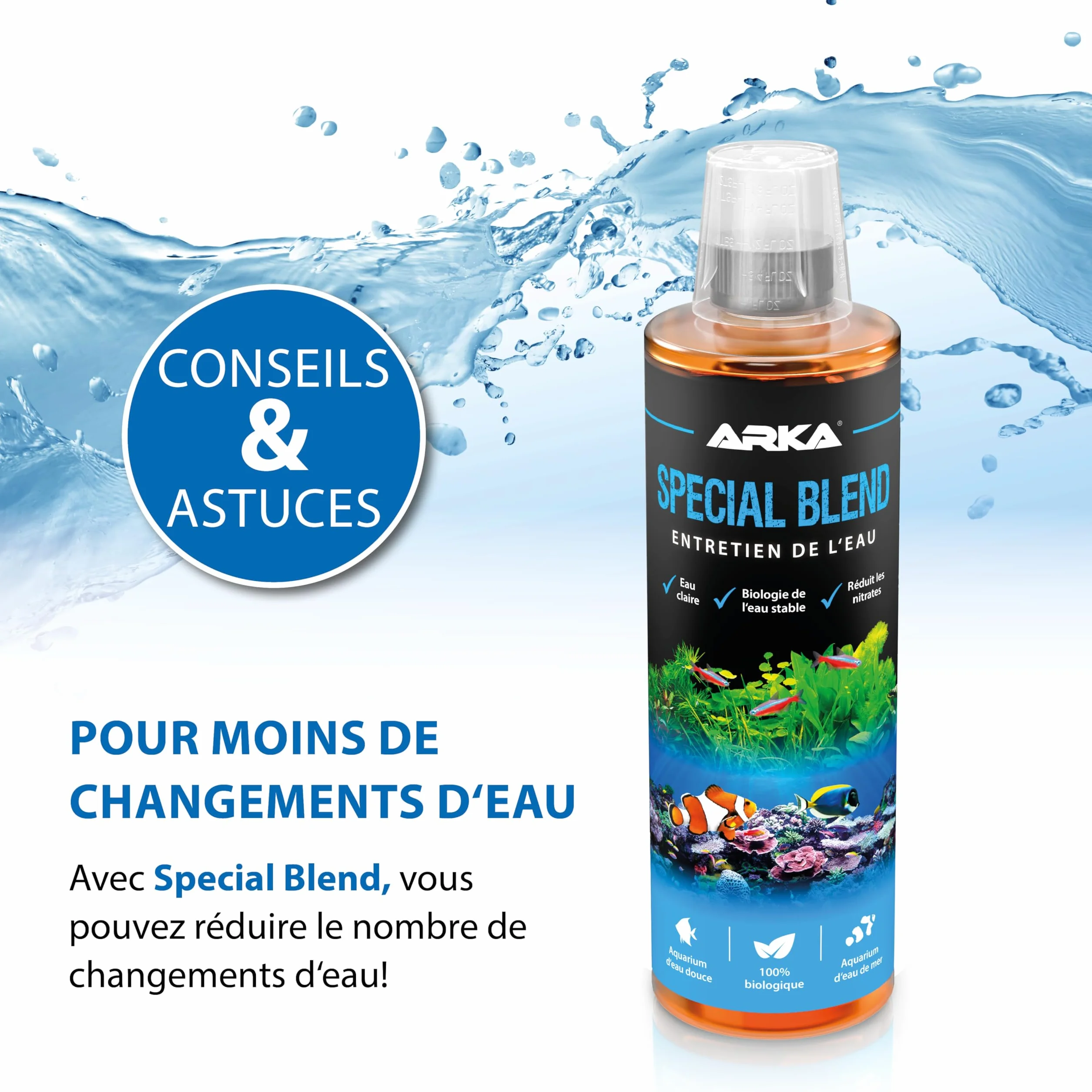 MICROBE-LIFT Xtreme - Préparateur d'eau pour Une Eau d'aquarium adaptée aux Poissons, neutralise Les substances Toxiques pour Les Poissons présentes dans l'eau du Robinet