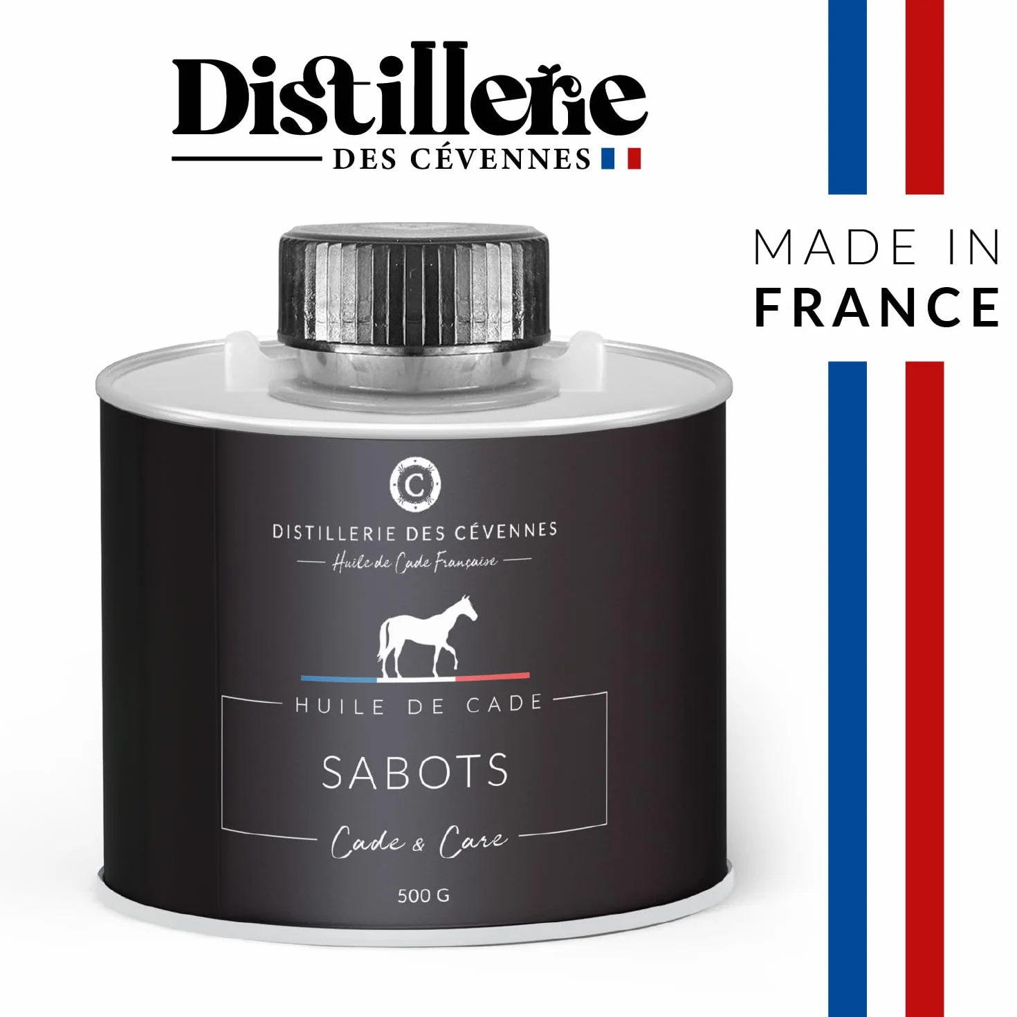 Huile de Cade pour Chevaux Soin des Sabots 500g Fabriquée en France