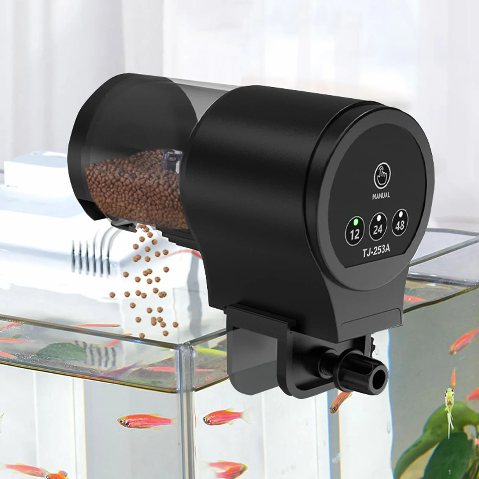 Distributeur automatique de poissons GERUI 100 ml résistant à l'humidité aquarium