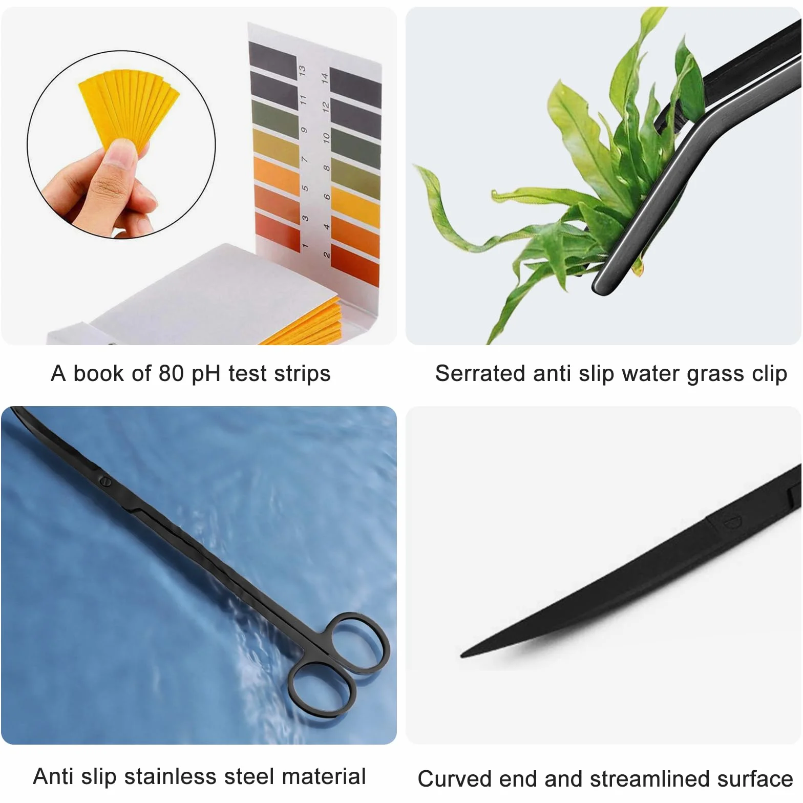 Aquarium Aquascaping Kit 6 Pièces Acier Inoxydable Outils Plante Aquatique